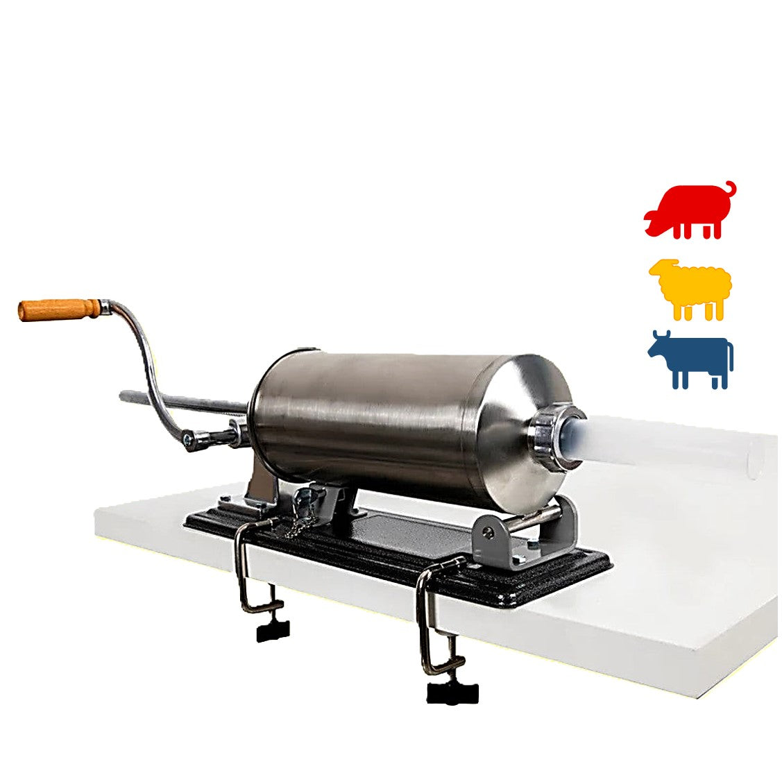 eMESERIASUL.RO Aparat Umplut Carnati Orizontal, 4kg, cu 5 Palnii incluse, Porc-Vita-Oaie, POZA 6
