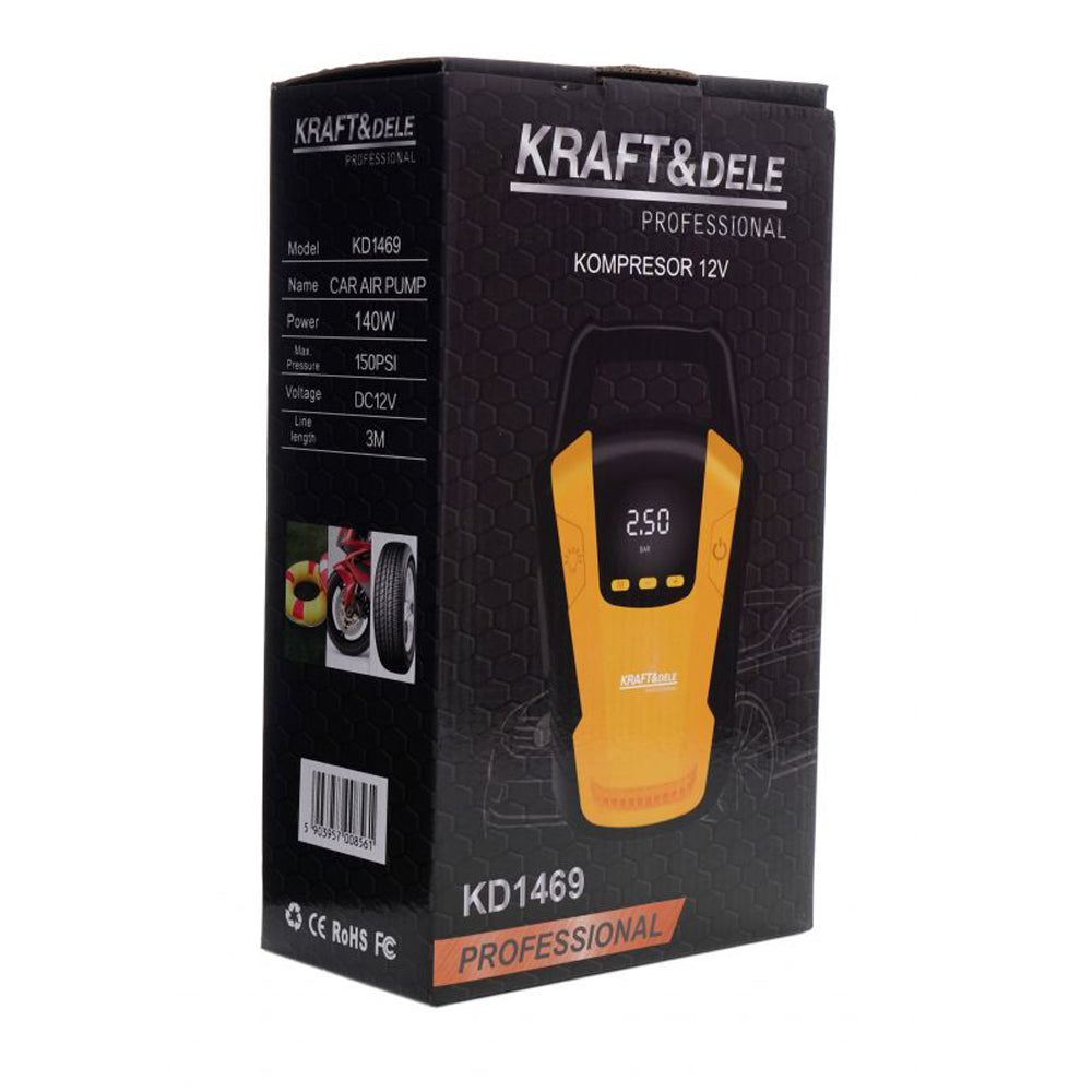 eMESERIASUL.RO Compresor aer portabil auto-moto-velo-mingi, KRAFTMEN, 12V, Display, K1469 POZA 13