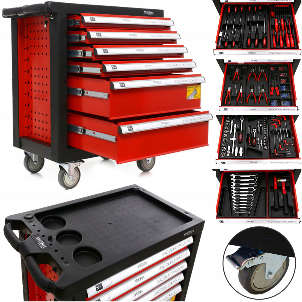 eMESERIASUL.RO Dulap atelier CU SCULE INCLUSE, 6 sertare, dimensiuni 985x766x465 mm, KRAFTMEN K361, POZA 4