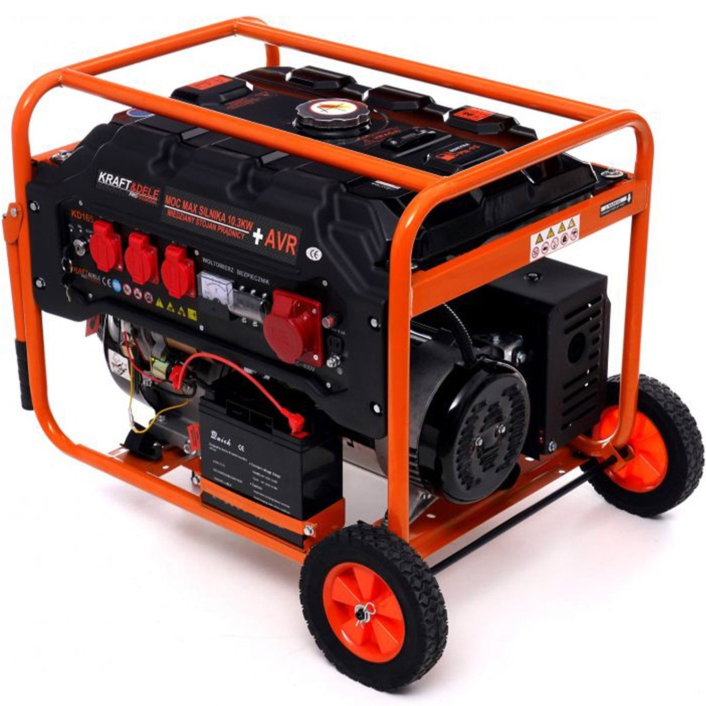 eMESERIASUL.RO Generator curent TRIFAZAT (380V) si MONIFAZAT (220V), KRAFTMEN K165, 15CP, stabilizator tensiune (AVR), pornire la cheie, POZA 6
