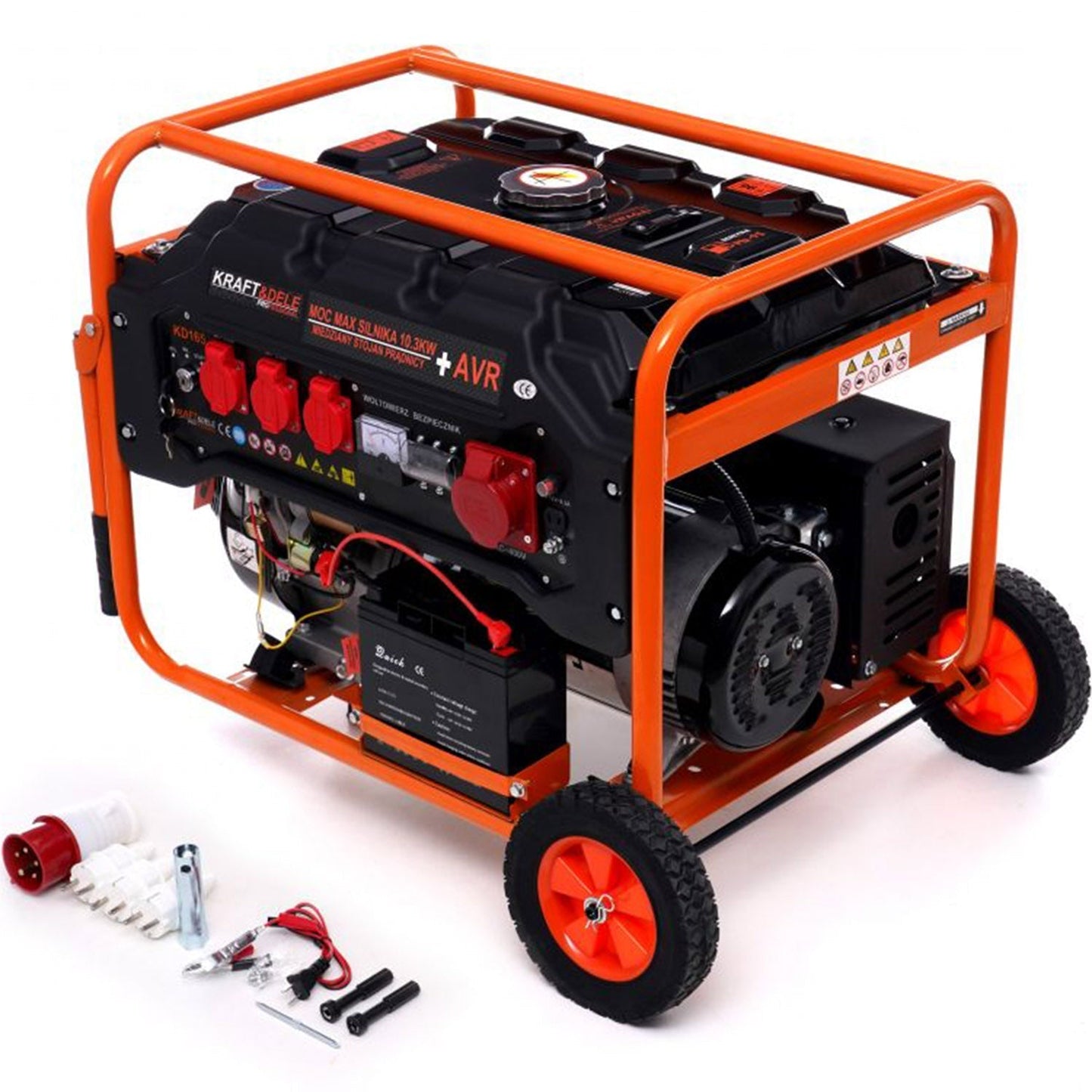 eMESERIASUL.RO Generator curent TRIFAZAT (380V) si MONIFAZAT (220V), KRAFTMEN K165, 15CP, stabilizator tensiune (AVR), pornire la cheie, POZA 14