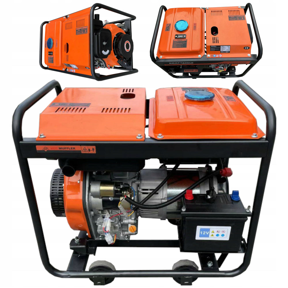 eMESERIASUL.RO Generator curent diesel KRAFTMEN K167, 230V, stabilizator tensiune (AVR), roti transport si pornire la cheie, POZA 13