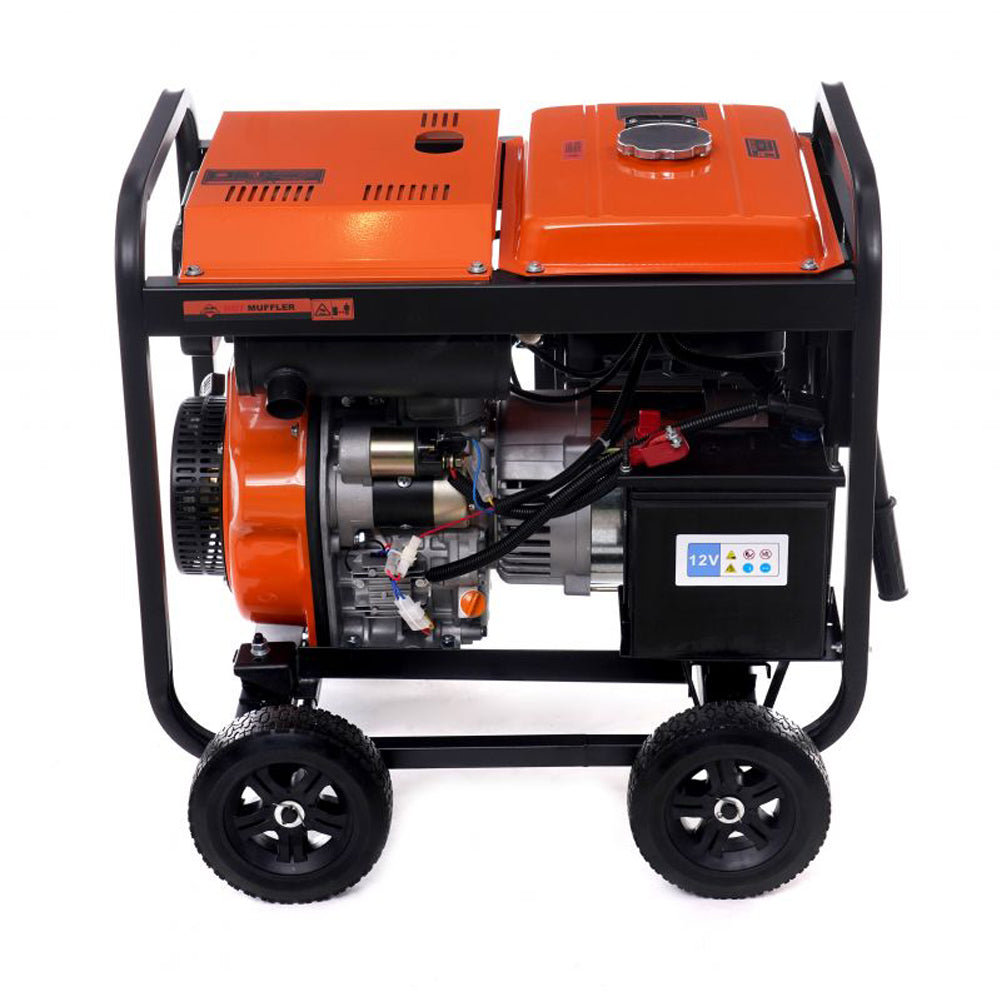 eMESERIASUL.RO Generator curent diesel KRAFTMEN K168, 230V, stabilizator tensiune (AVR), roti transport si pornire la cheie, POZA 4