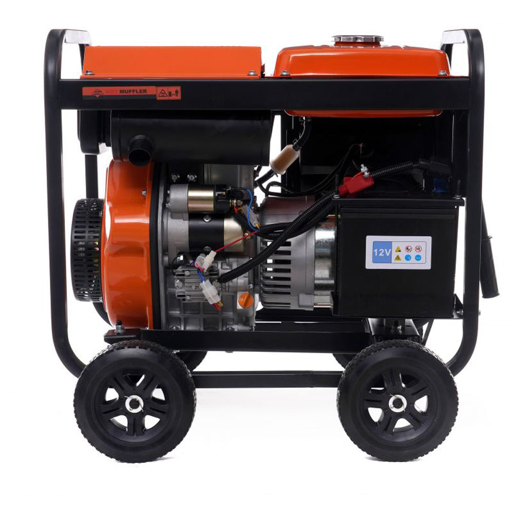 eMESERIASUL.RO Generator curent diesel KRAFTMEN K168, 230V, stabilizator tensiune (AVR), roti transport si pornire la cheie, POZA 6
