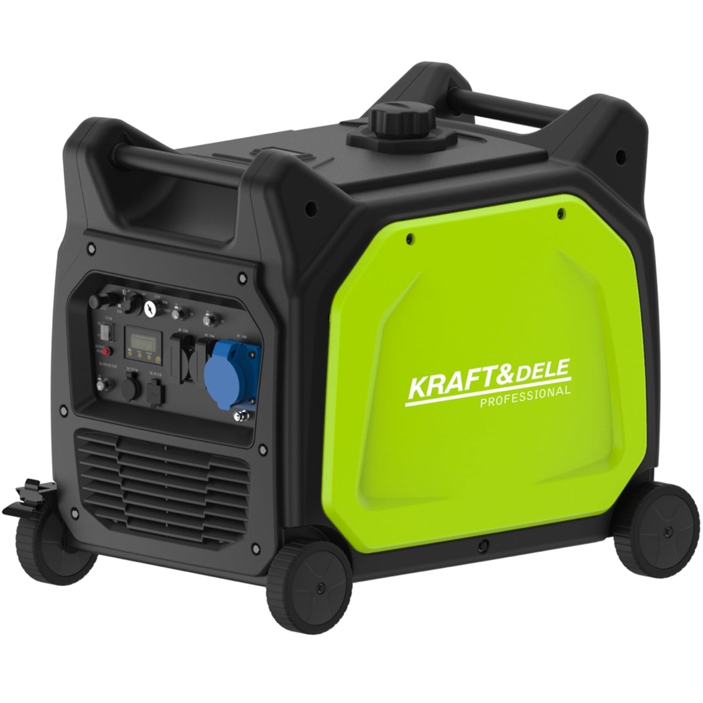 eMESERIASUL.RO Generator curent silentios profesional KRAFTMEN K682, 230V, stabilizator tensiune (AVR), roti transport si pornire la cheie, POZA 12