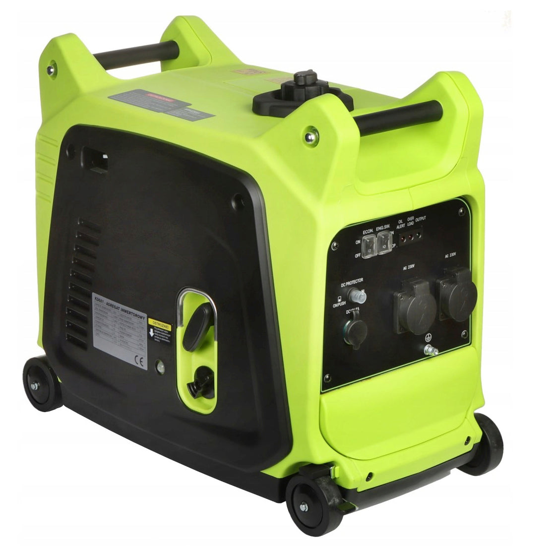 eMESERIASUL.RO Generator curent silentios profesional KRAFTMEN K681, 230V, stabilizator tensiune (AVR), roti transport, POZA 10