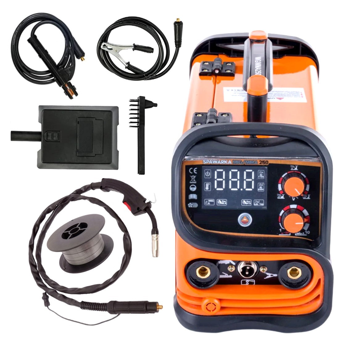 eMESERIASUL.RO INVERTOR SUDURA SARMA FLUX MIG-MAG 250A + MMA, BLACK-SQUARE PORTONERO B37422, functie posibilitate upgrade LIFT-TIG, Accesorii Incluse, POZA 3