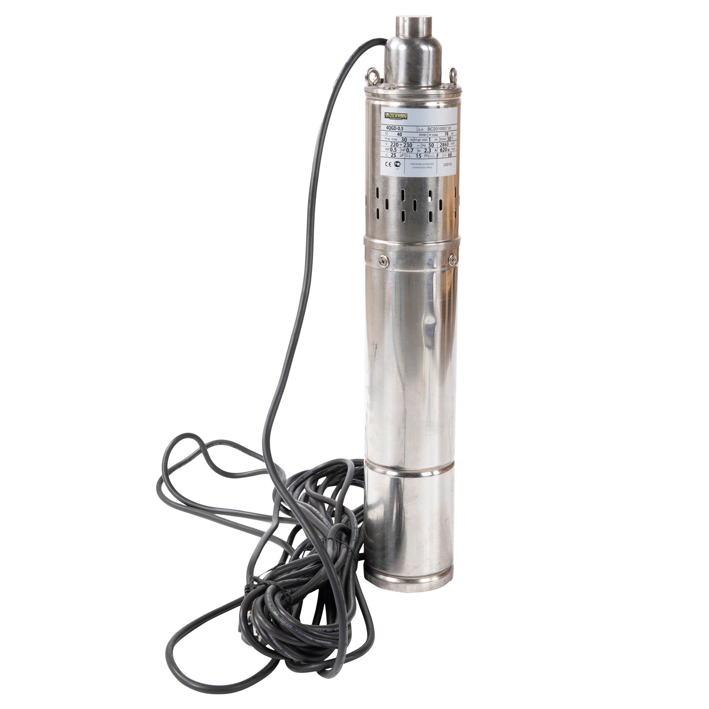 eMESERIASUL.RO Kit Hidrofor 24L cu pompa apa submersibila 0.5KW, 78m, 2.4m3/Ora, Liderman-Maxima 4QGD-0.5, Sistem premium complet, POZA 2