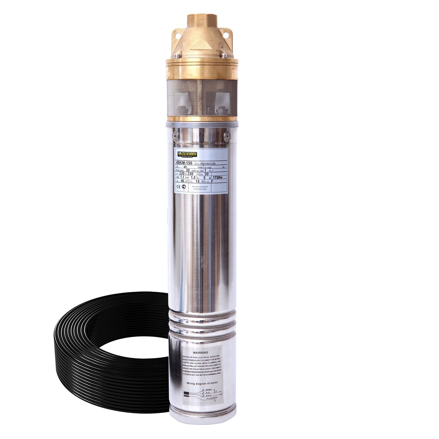 eMESERIASUL.RO Kit Hidrofor 24L cu pompa apa submersibila 1.1KW, 98m, 2.7m3/Ora, Liderman-Maxima 4SKM-150, Sistem premium complet, POZA 2