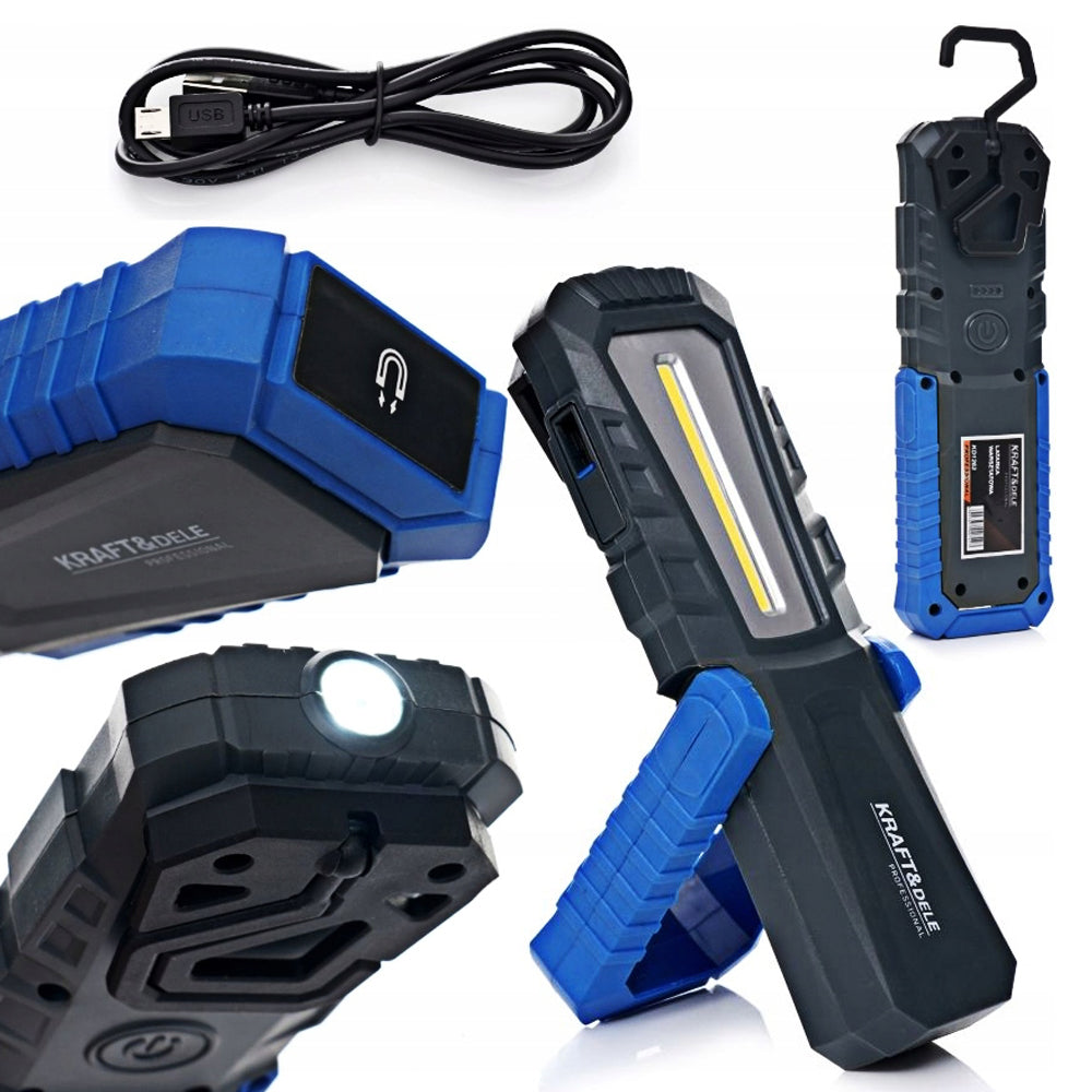 eMESERIASUL.RO Lampa multifunctionala reincarcabila KRAFTMEN K1263, 420Lm, acumulator 4400mAh, pentru ateliere, camping etc, POZA 1