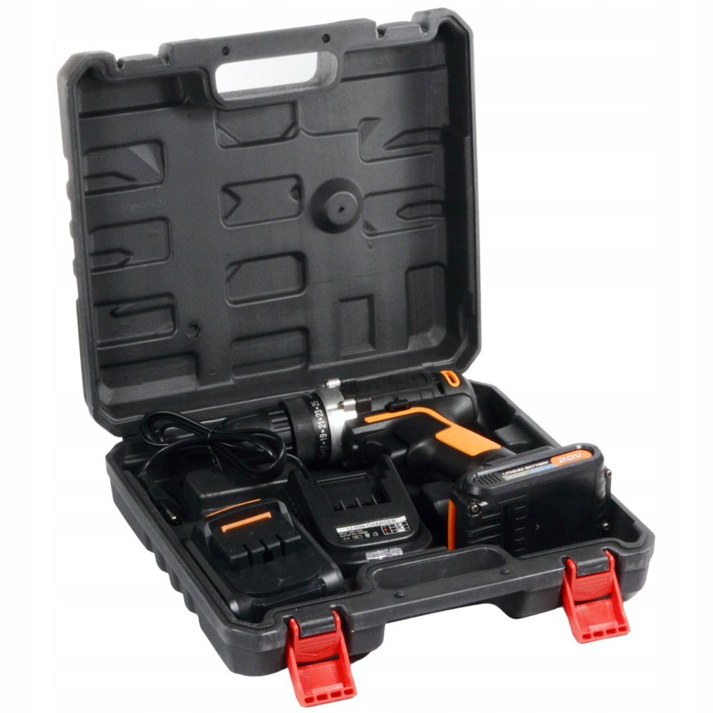 eMESERIASUL.RO Masina de insurubat si gaurit pe acumulator 20V, BLACK-SQUARE PORTONERO B12059, Valiza inclusa, POZA 5