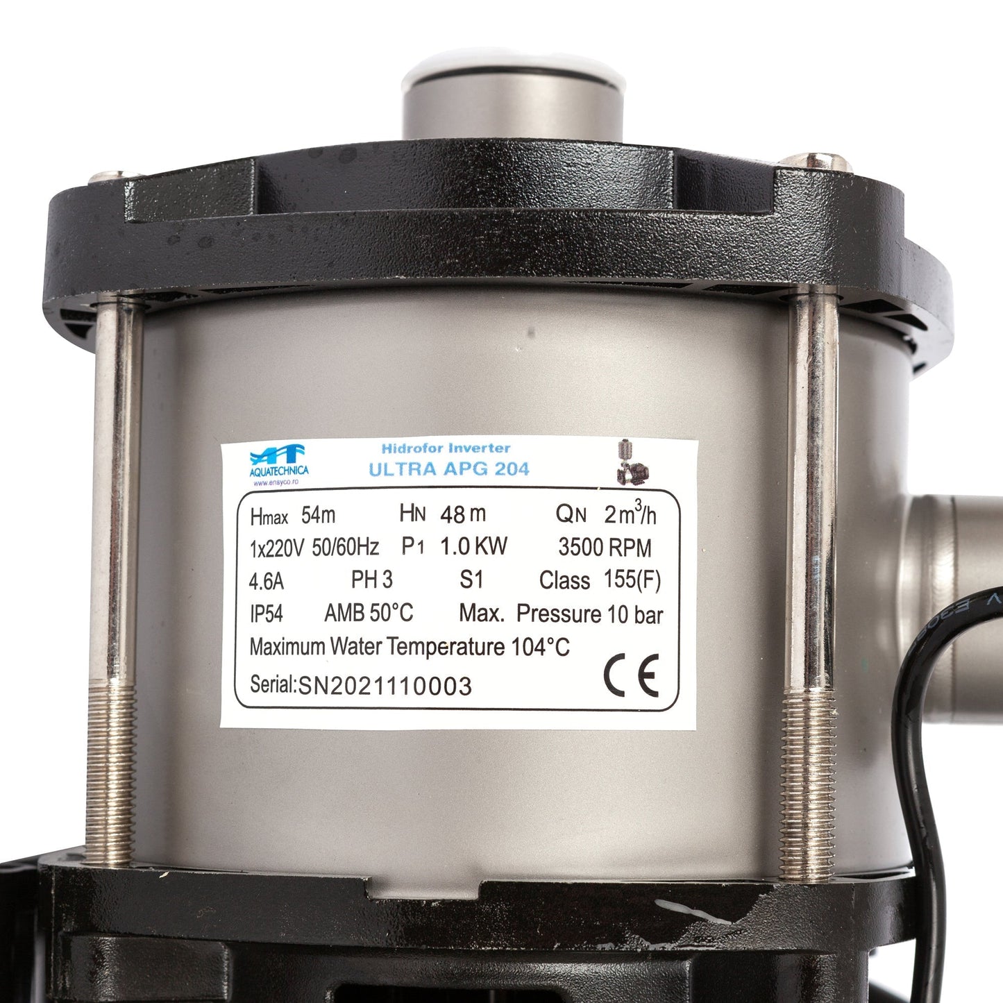 eMESERIASUL.RO Mini hidrofor AquaTechnica, 8L, 1 Kw, 33.3l/min, H refulare 54m, POZA 13