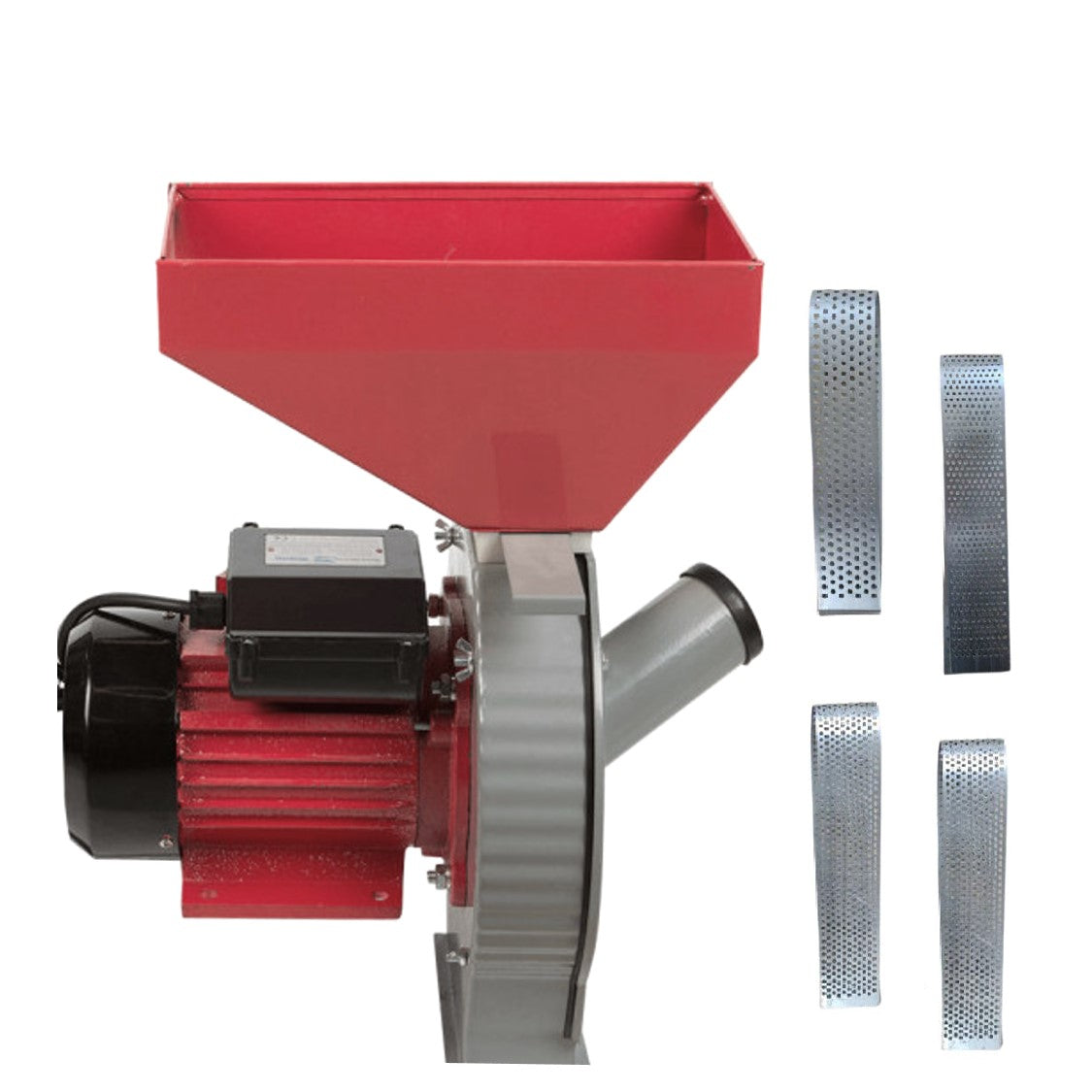 eMESERIASUL.RO Moara cereale si stiuleti (2 in 1) Alpin-PROFI seria B, 3.9KW, GRI-ROSU, cu ciocanele pentru uruiala si malai, CUVA MARE, POZA 2