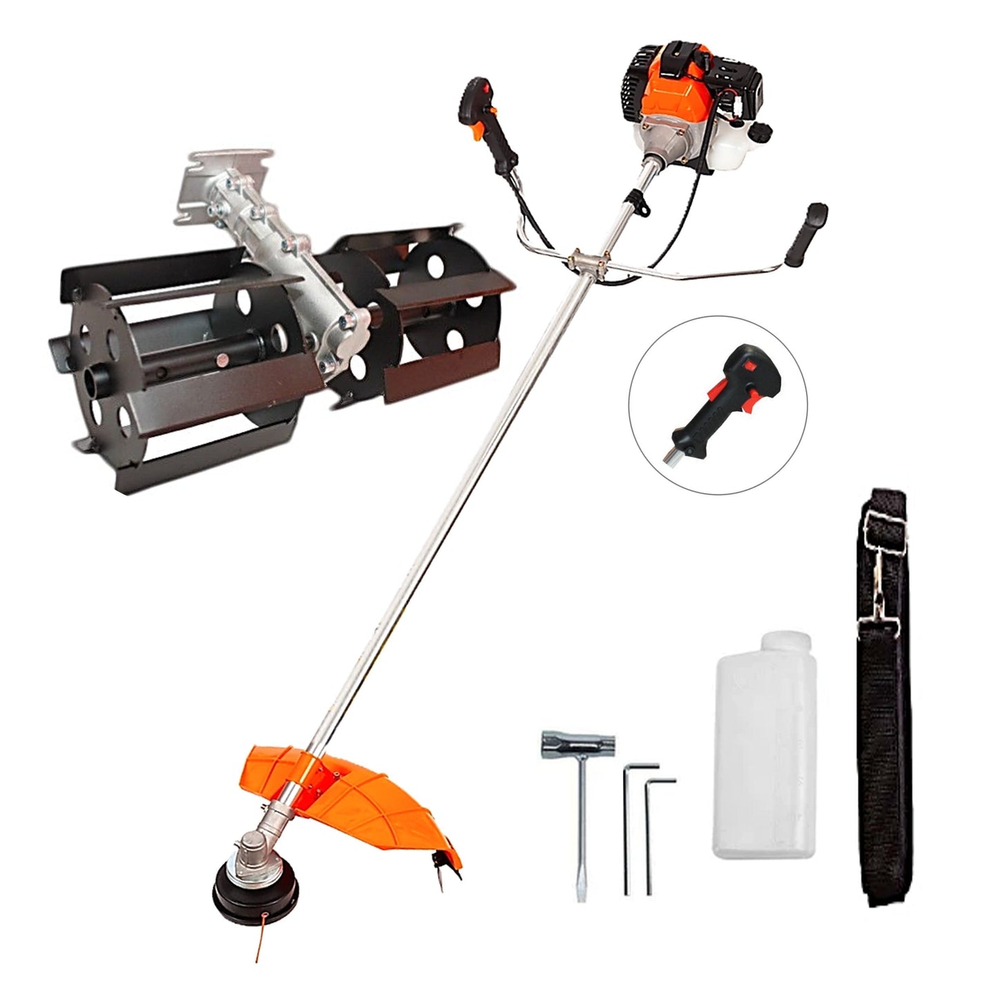 eMESERIASUL.RO Motocoasa pe benzina ALFA 7* PROFESSIONAL, Accesorii Incluse, 52cc-6CP, + PRASITOARE, POZA 1