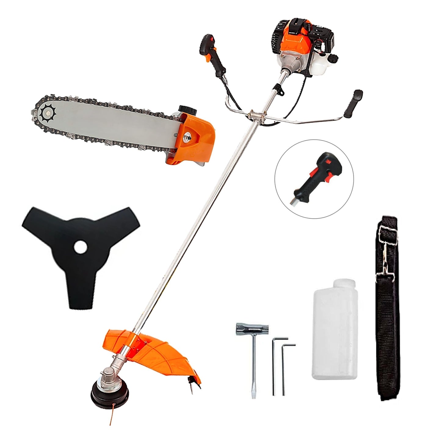 eMESERIASUL.RO Motocoasa pe benzina ALFA 7* PROFESSIONAL, Accesorii, 52cc-6CP, DISC STEA METALIC + CAP DRUJBA, POZA 1