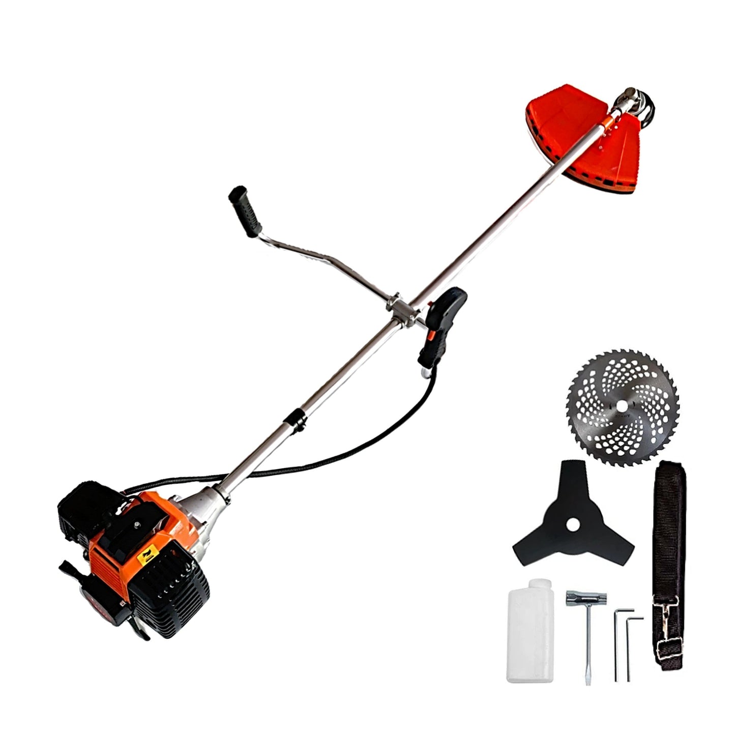 eMESERIASUL.RO Motocoasa pe benzina URAL 7* PROFESSIONAL, 52cc, 6CP, Accesorii Incluse, Disc Stea și VIDIA, POZA 1