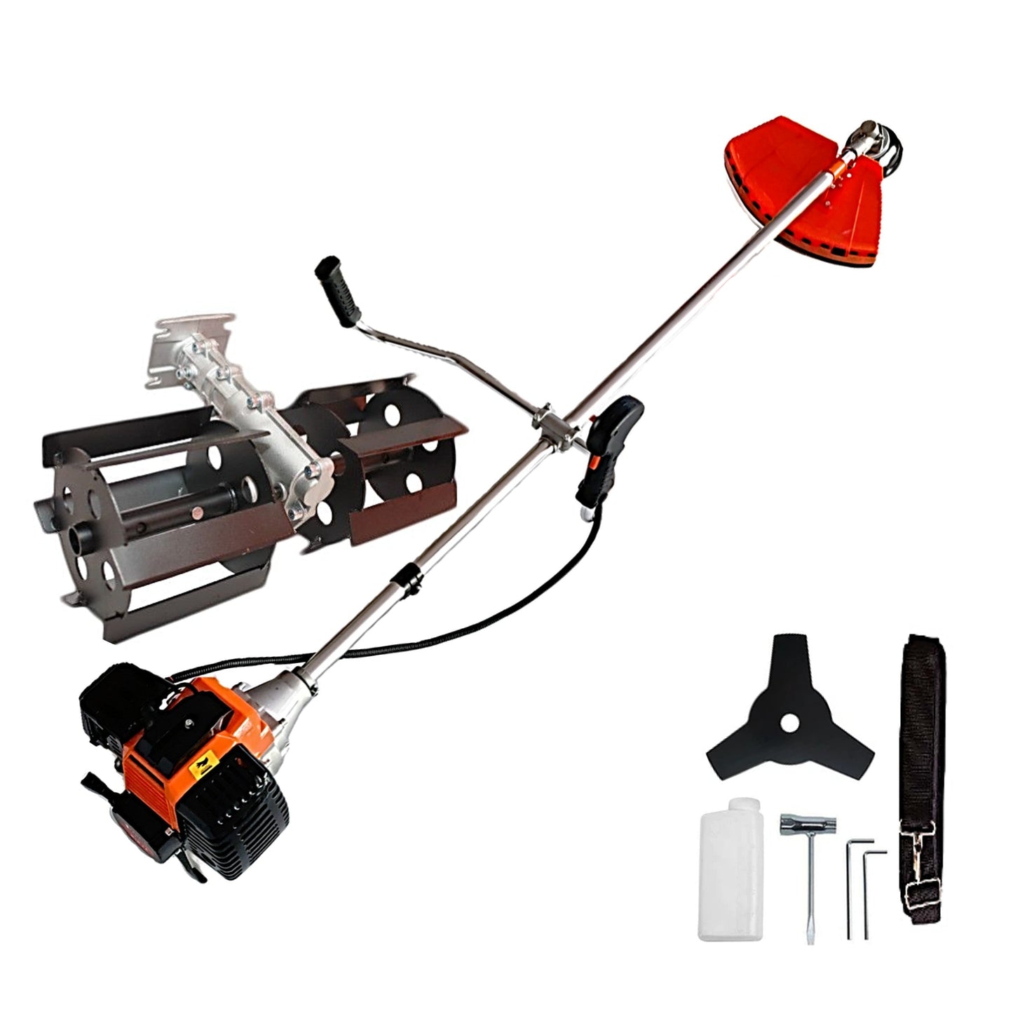eMESERIASUL.RO Motocoasa pe benzina URAL 7* PROFESSIONAL, 52cc, 6CP, Accesorii Incluse, DISC STEA METALIC, PRASITOARE, POZA 1