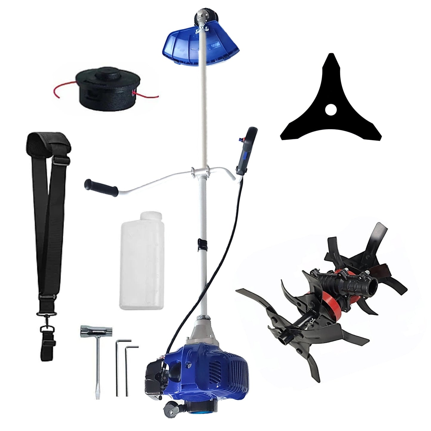 eMESERIASUL.RO Motocositoarea FERMIERULUI-GOSPODAR, Blue-Efficient, Accesorii si 1xDisc, ALBASTRU-3.4CP, PLUS CULTIVATOR PROFI, POZA 1