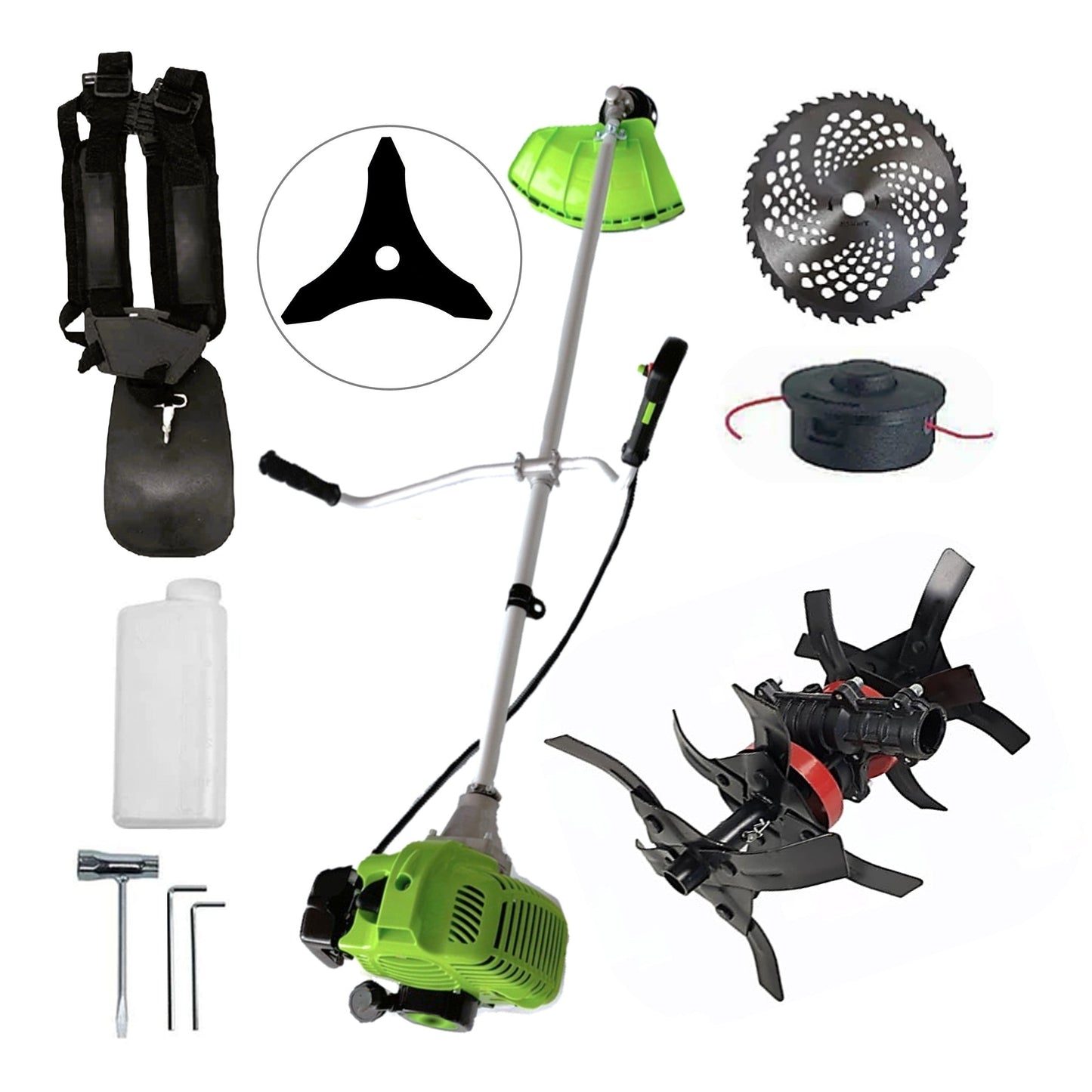 eMESERIASUL.RO Motocositoarea FERMIERULUI-GOSPODAR, Consum Mic, Accesorii si 2xDisc, VERDE-3.4CP, PLUS CULTIVATOR PROFI, POZA 1