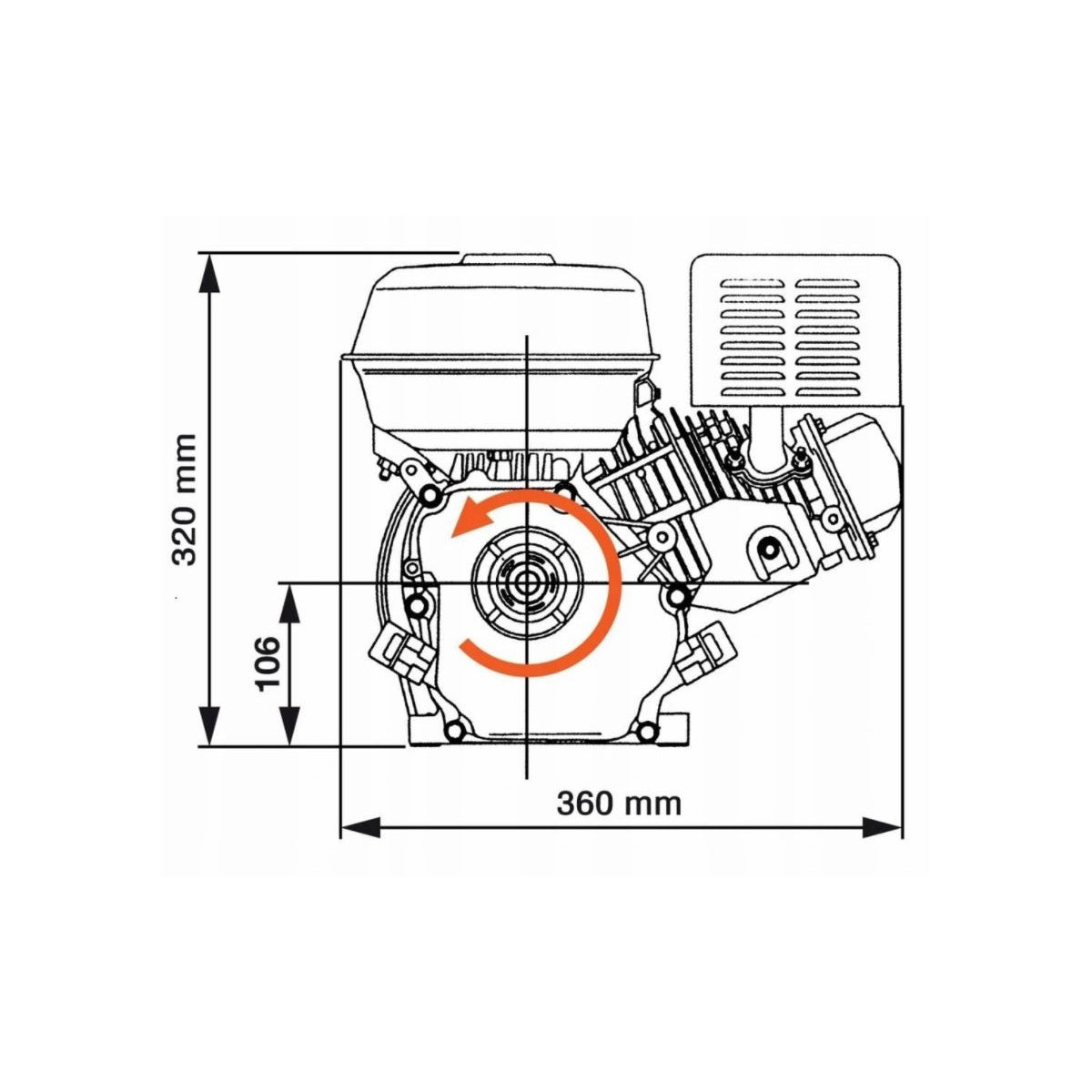 eMESERIASUL.RO Motor motocultor / uz general AP GX160 (168F), 6.5CP, 4 timpi, ax cilindric 20mm, POZA 11