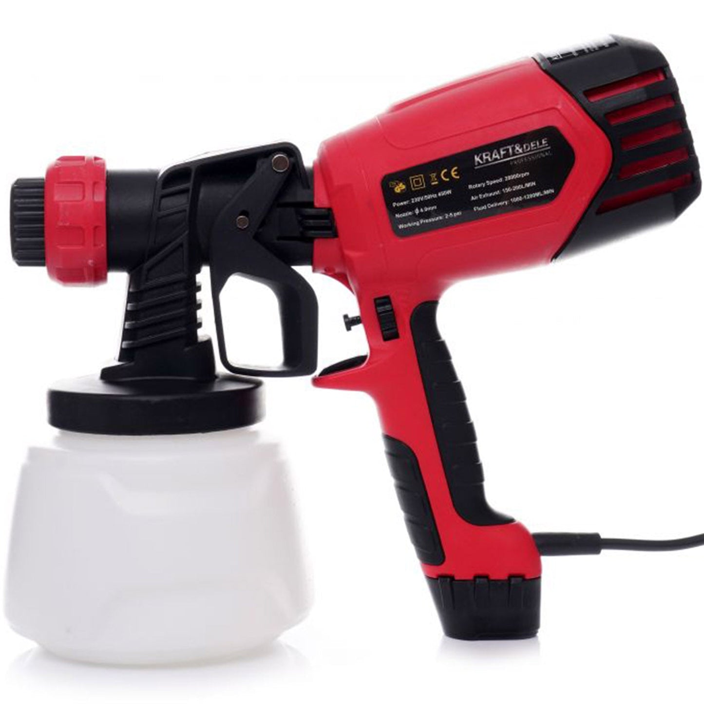 eMESERIASUL.RO Pistol de vopsit KRAFTMEN K1655, electric 450W, Փ 4 mm, 1000ml, POZA 5