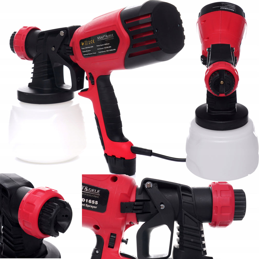 eMESERIASUL.RO Pistol de vopsit KRAFTMEN K1655, electric 450W, Փ 4 mm, 1000ml, POZA 3