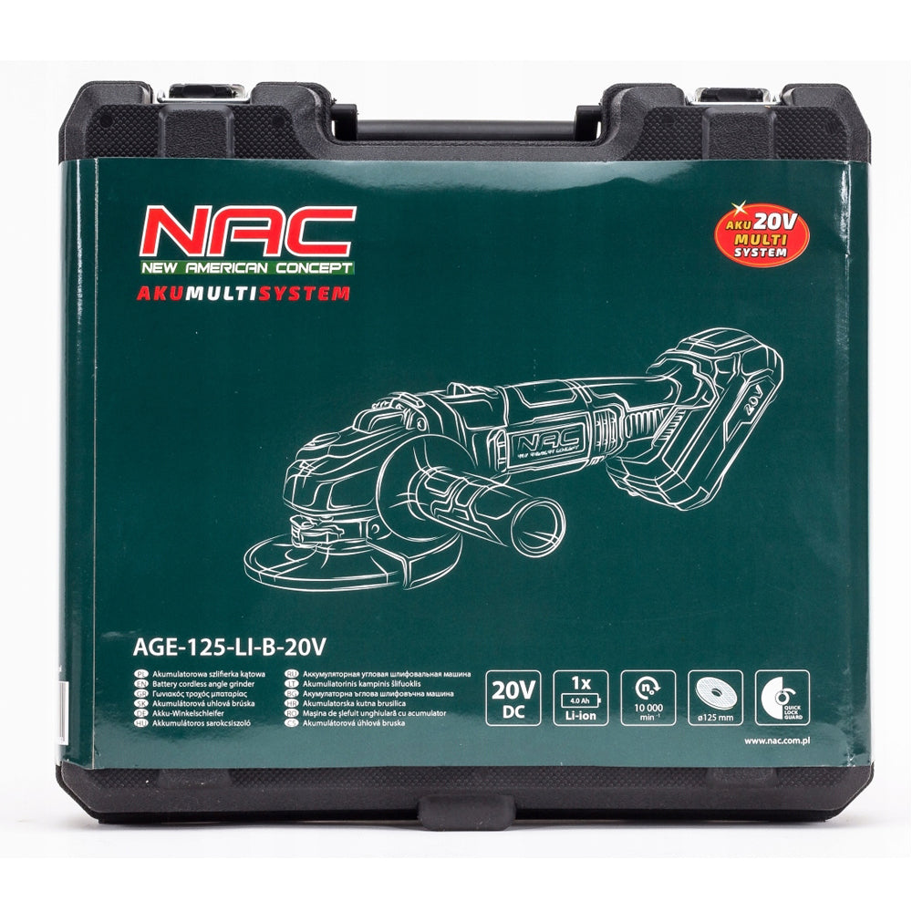 eMESERIASUL.RO Polizor unghiular / Flex cu acumulator NAC AGE-125-LI-B-20V, 20V, 10000RPM, POZA 15