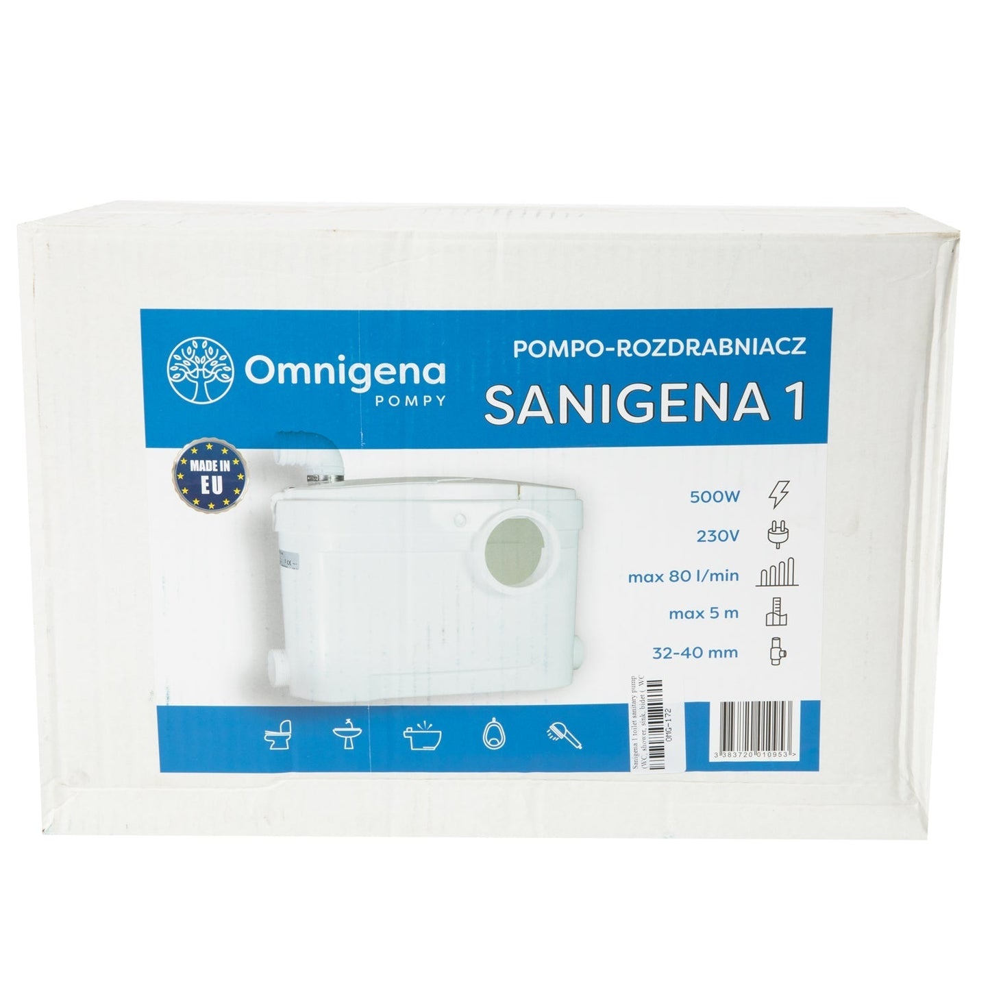 eMESERIASUL.RO Pompa WC OMNI (Polonia) Sanigena1, 500W, 80 l/min, POZA 4