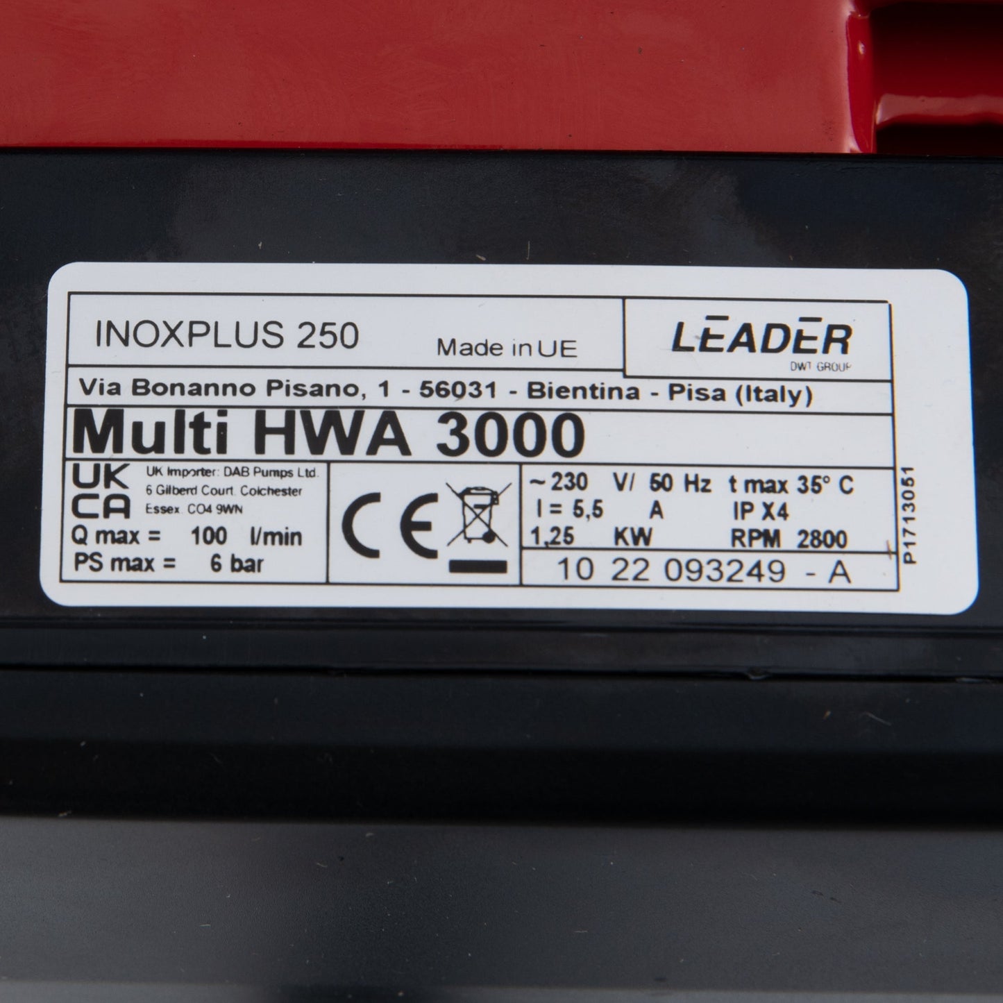eMESERIASUL.RO Pompa de suprafata OMNI (Polonia) Multi HWA 3000, 230V, 1.25kW, 100l/min, H refulare 60m, POZA 6