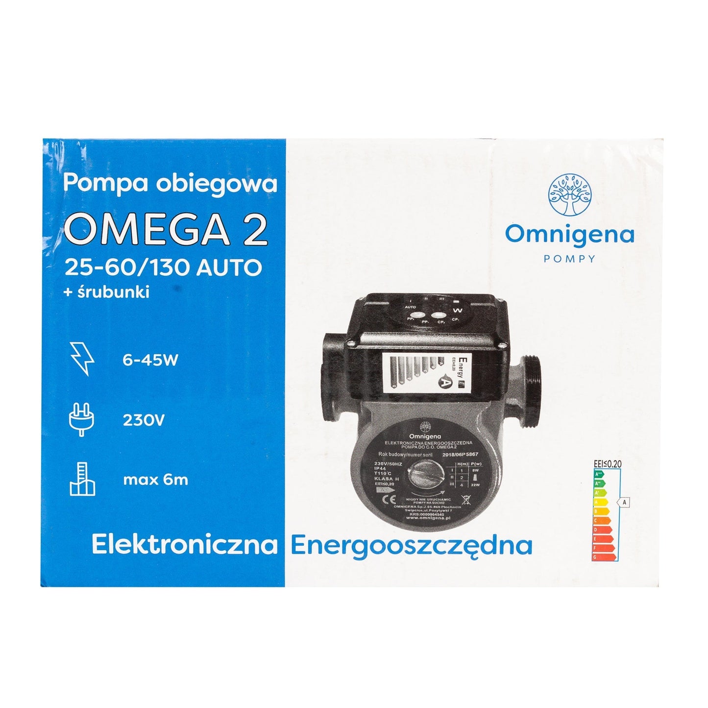 eMESERIASUL.RO Pompa recirculare centrala OMNI (Polonia) OMEGA2 25-60/130, debit 3m3/h, putere 45W, POZA 7