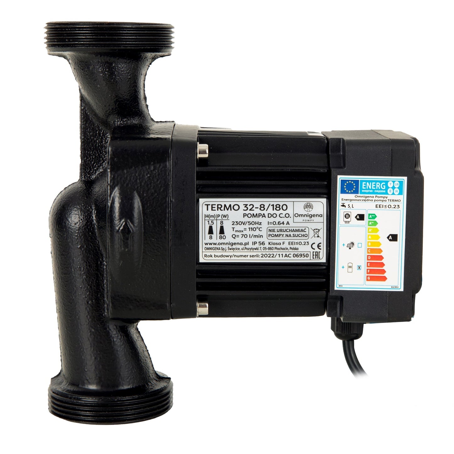 eMESERIASUL.RO Pompa recirculare centrala OMNI (Polonia) TERMO 32-8/180, debit 70l/min, putere 80W, POZA 3