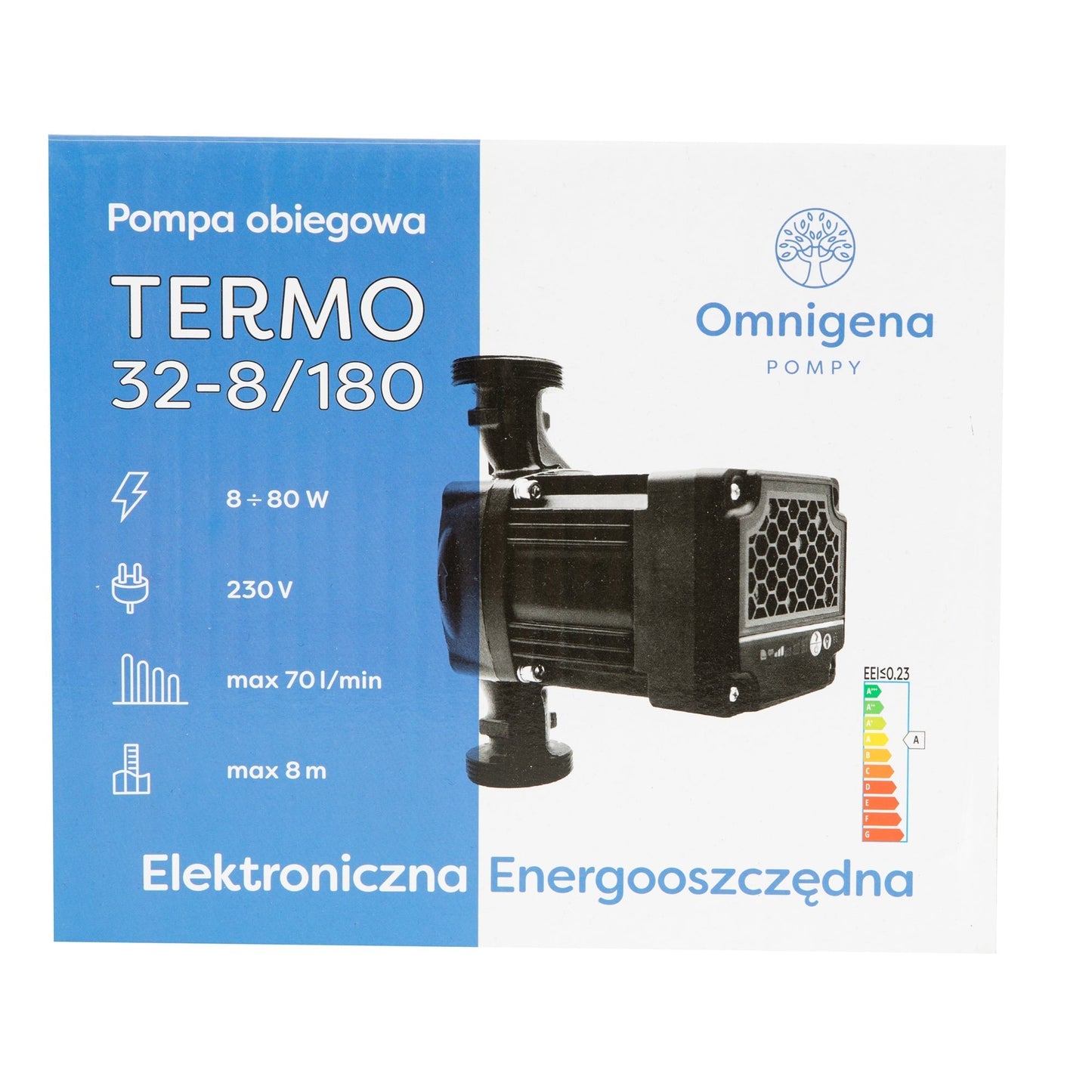 eMESERIASUL.RO Pompa recirculare centrala OMNI (Polonia) TERMO 32-8/180, debit 70l/min, putere 80W, POZA 6