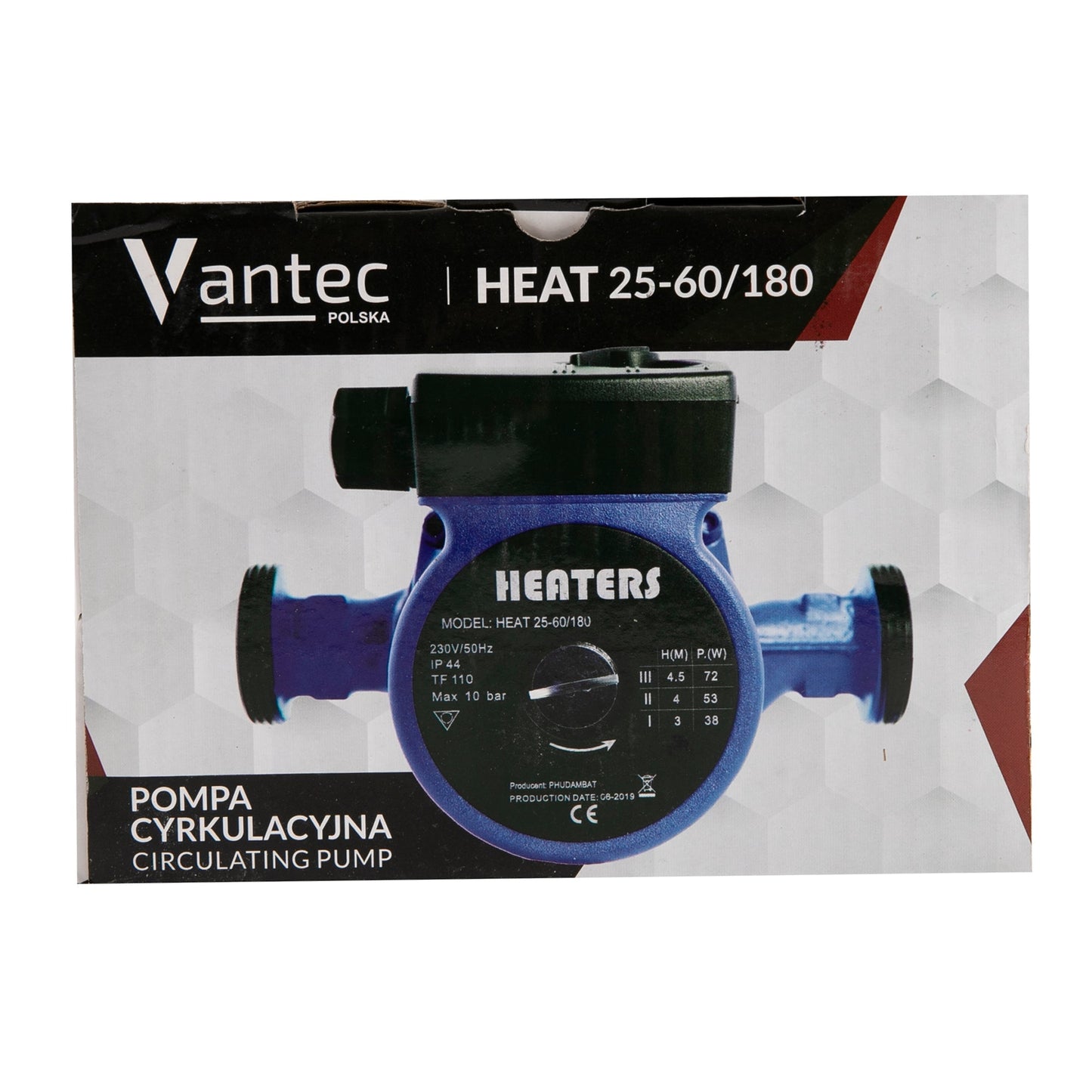 eMESERIASUL.RO Pompa recirculare centrala Vantec Heat 25-60/180, putere 93W, POZA 4