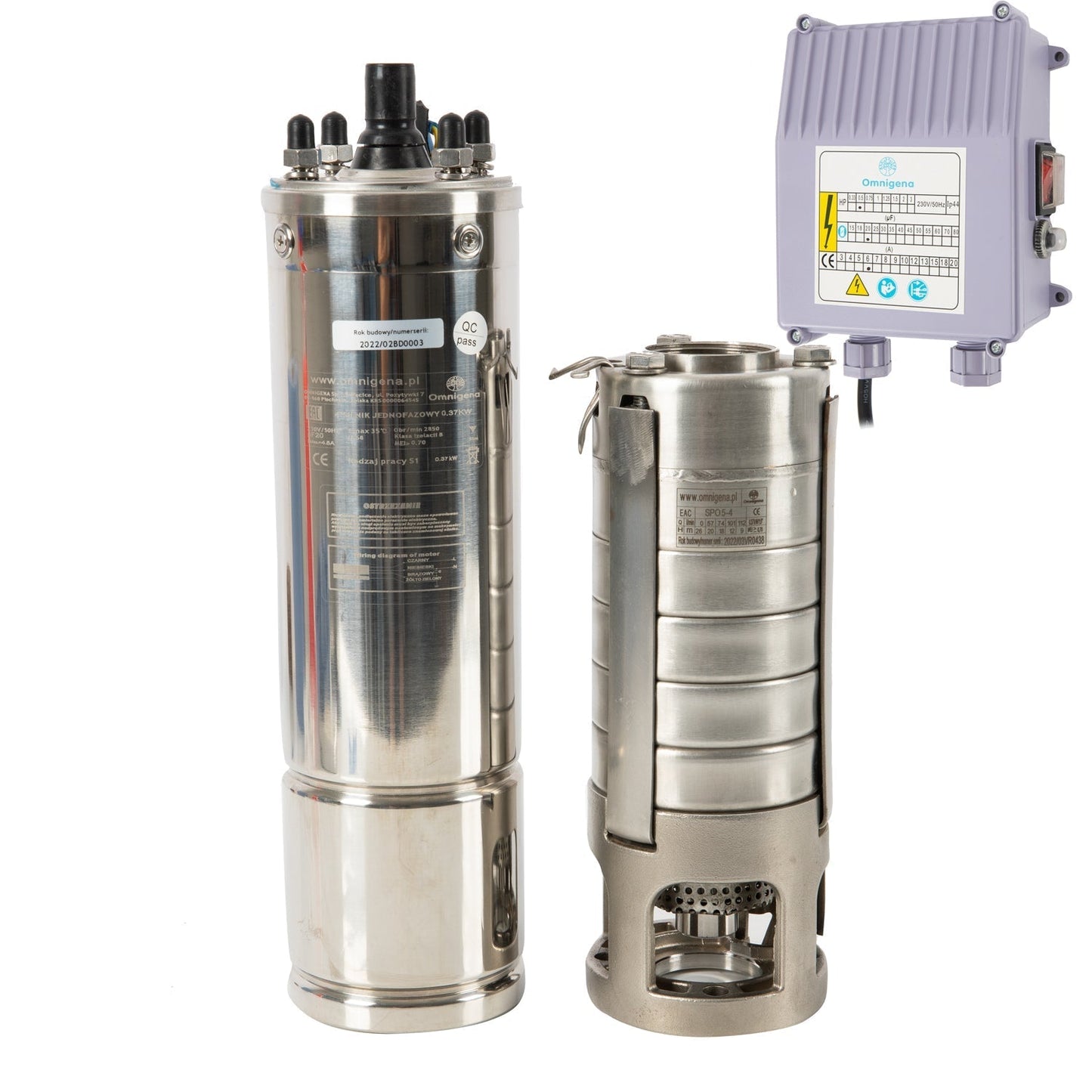 eMESERIASUL.RO Pompa submersibila OMNI (Polonia) 4SPO 5- 4, 230V, 0.37W, debit 111l/min, H refulare 26m, POZA 1