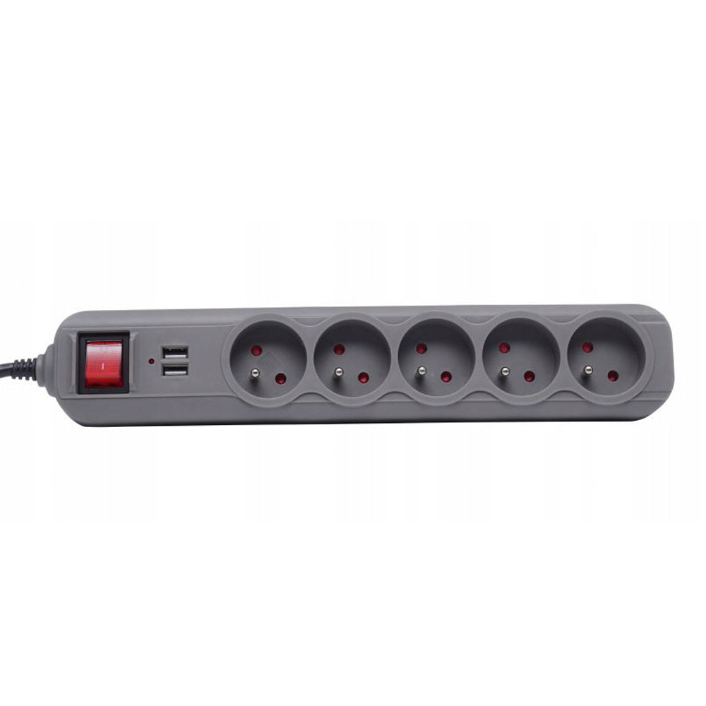 eMESERIASUL.RO Prelungitor electric cu 5 prize, 2 mufe USB si intrerupator KRAFTMEN K4034, lungime 3m, POZA 6