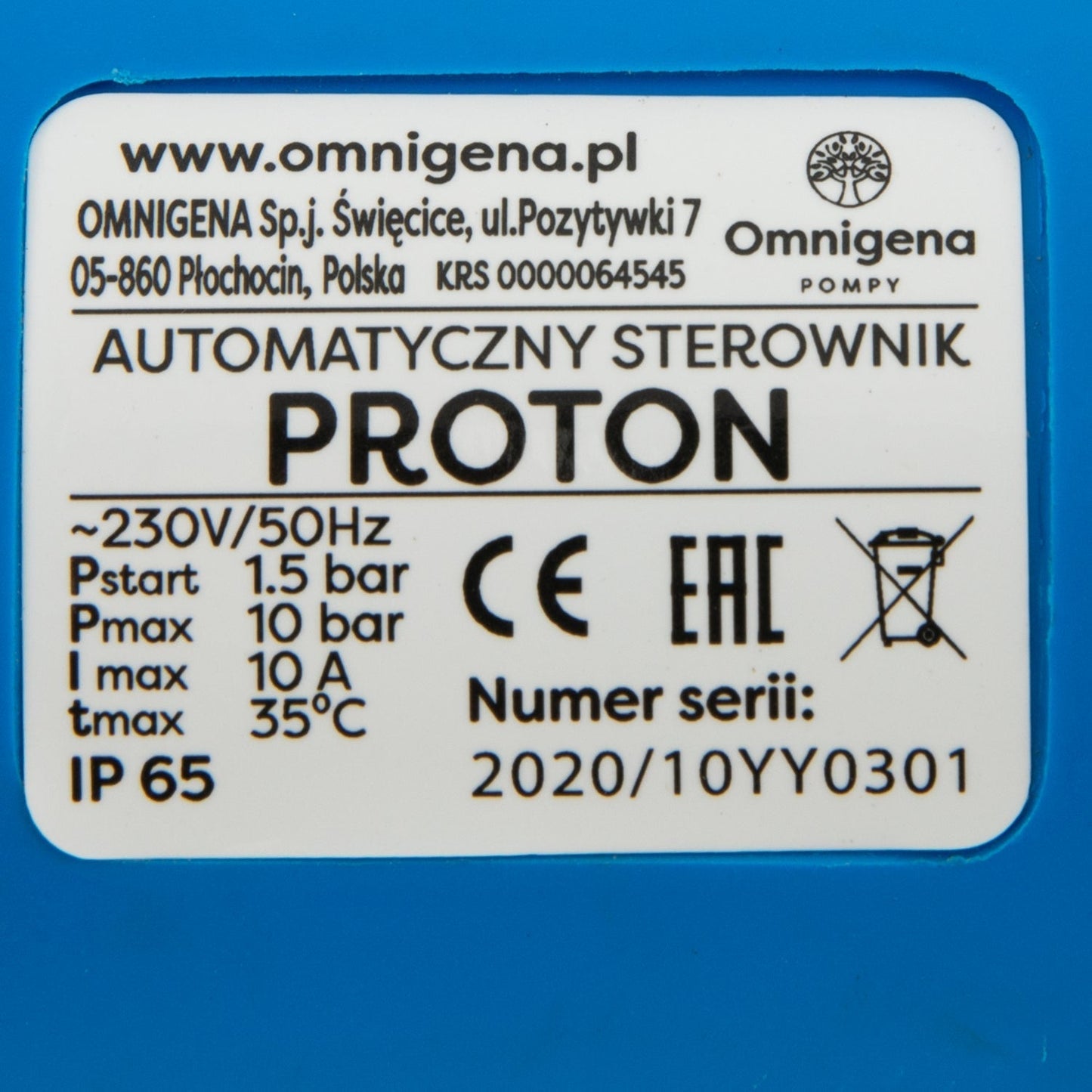 eMESERIASUL.RO Prescontrol electronic automat OMNI (Polonia) Proton, 10 bar, 1tol, POZA 4