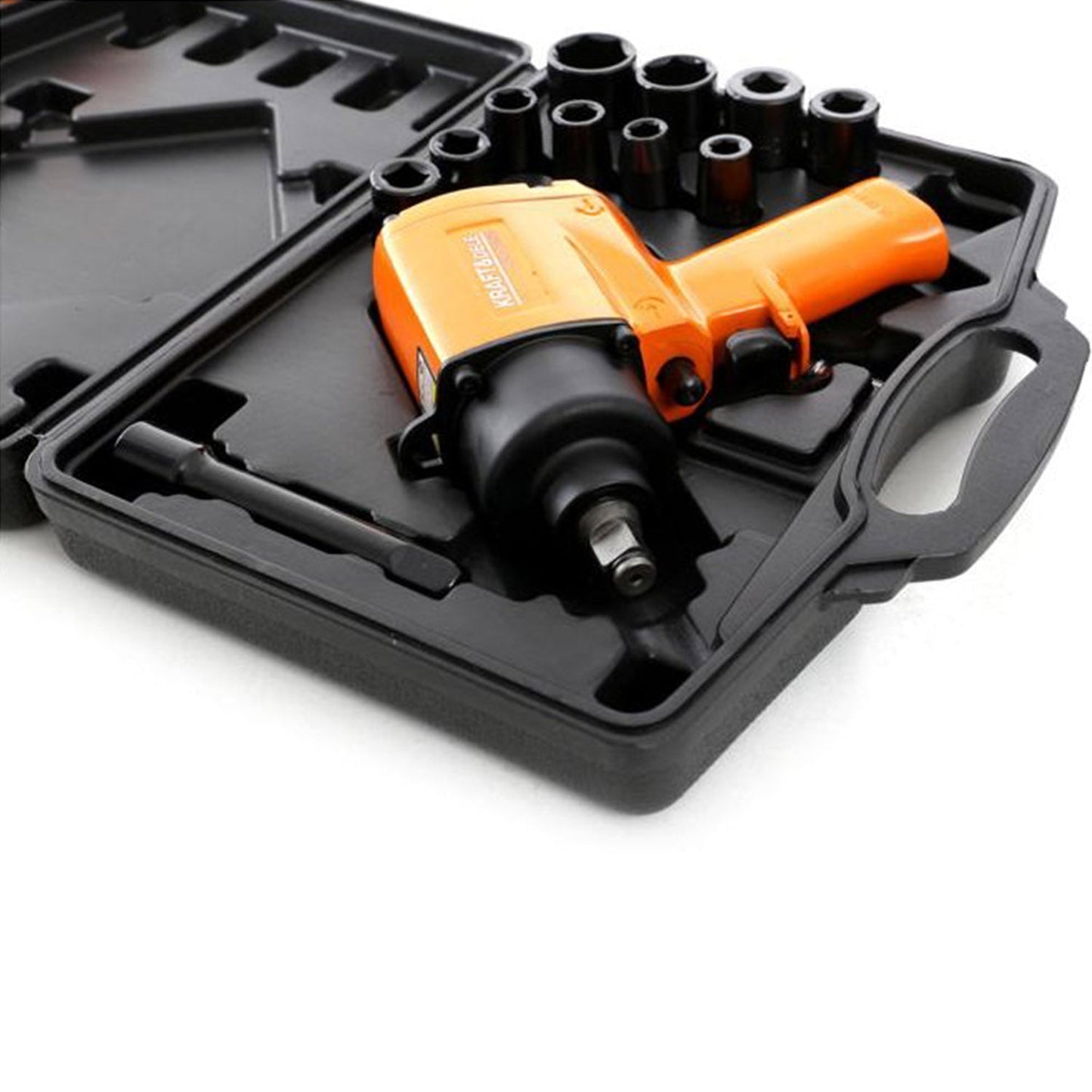 eMESERIASUL.RO SET Pistol cheie cu impact pneumatic si Capete Tubulare (prize) KRAFTMEN K1425, Drive 1/2", 1050Nm, 8000RPM, POZA 1
