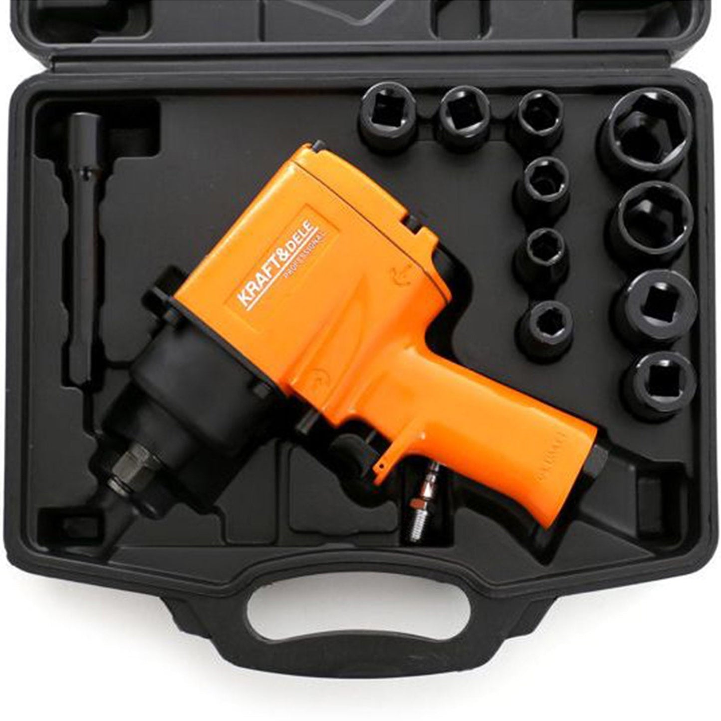 eMESERIASUL.RO SET Pistol cheie cu impact pneumatic si Capete Tubulare (prize) KRAFTMEN K1425, Drive 1/2", 1050Nm, 8000RPM, POZA 4