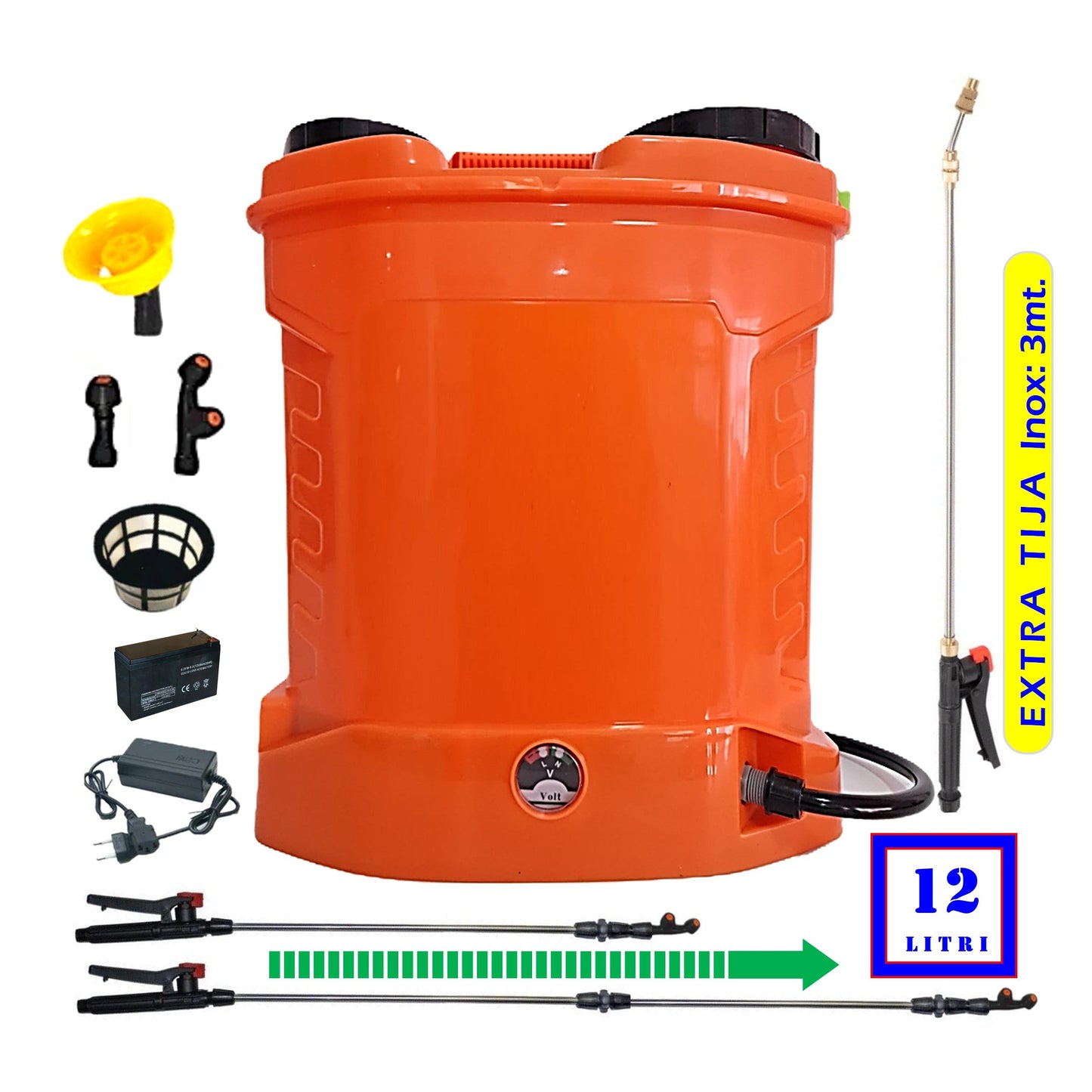 eMESERIASUL.RO Pompa de stropit cu acumulator Pandora 12L, 3 duze incluse, Vermorel, POZA 2