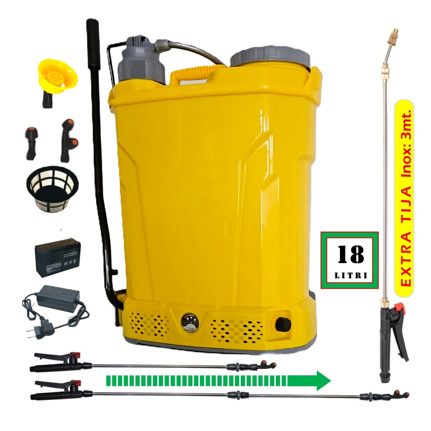 eMESERIASUL.RO Pompa de stropit cu acumulator Pandora 12L, 3 duze incluse, Vermorel, POZA 2