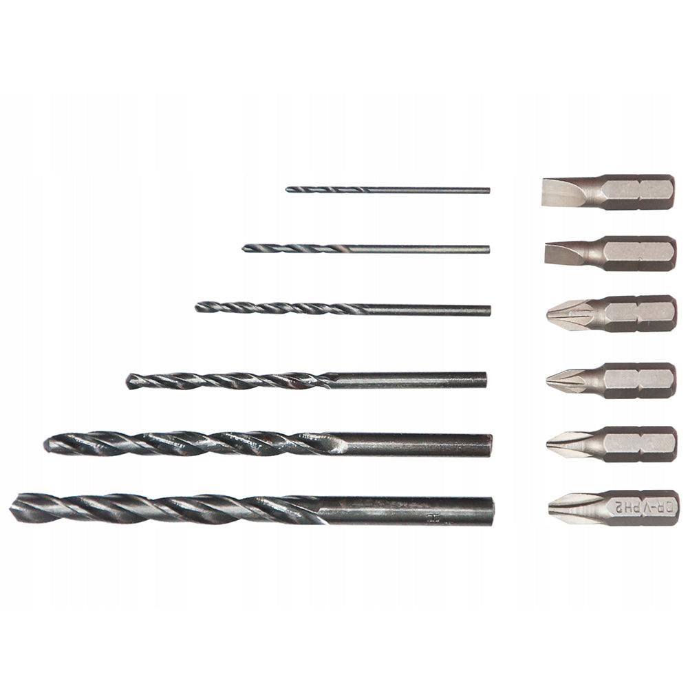 eMESERIASUL.RO SET Surubelnita cu acumulator KRAFTMEN K1670, include 2 acumulatori 12 V, 6 burghie si 6 biti incluse, POZA 9