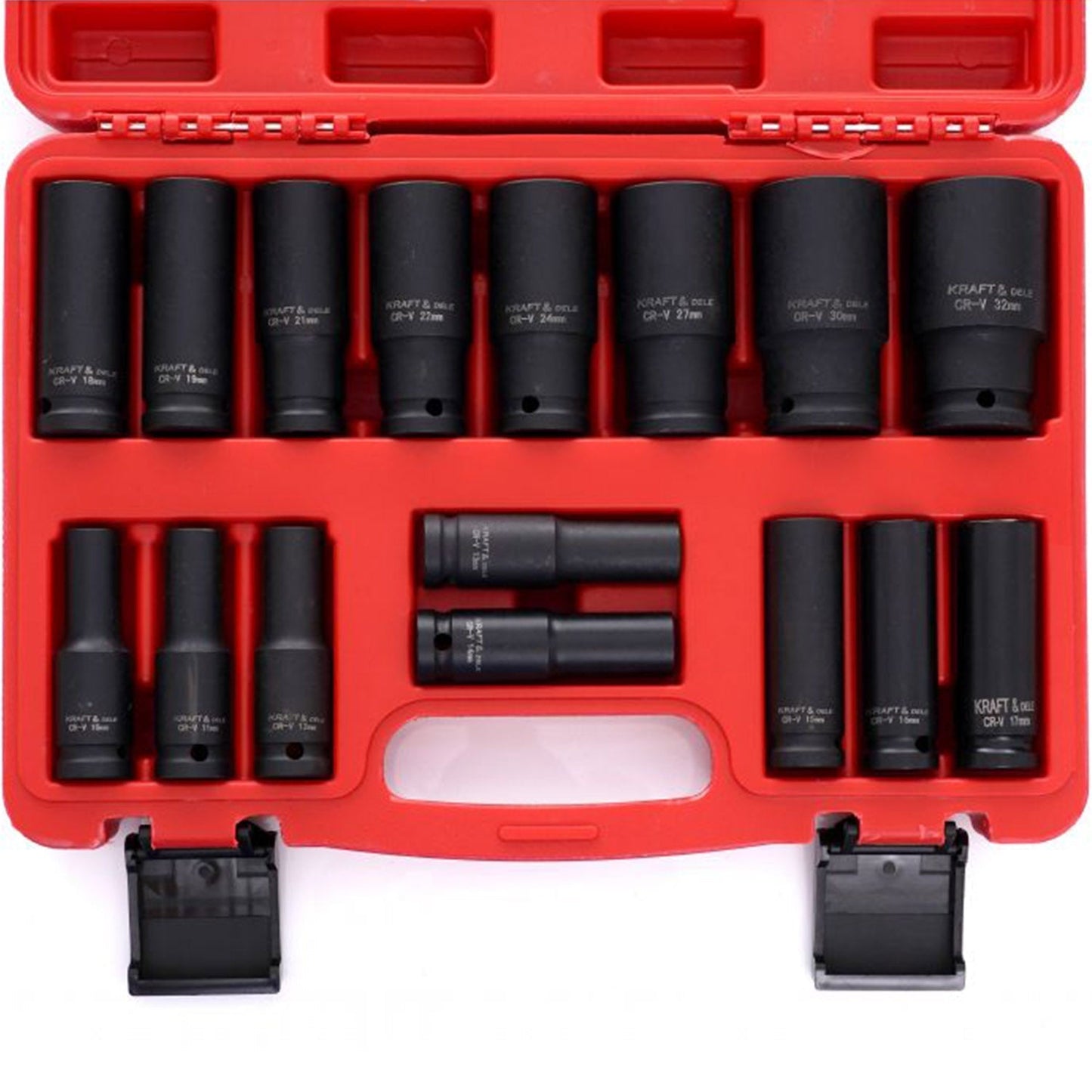 eMESERIASUL.RO Set 16 CHEI Tubulare (prize) cu impact KRAFTMEN K10531, Drive interior 1/2", 10-32mm, valiza transport inclusa, POZA 5
