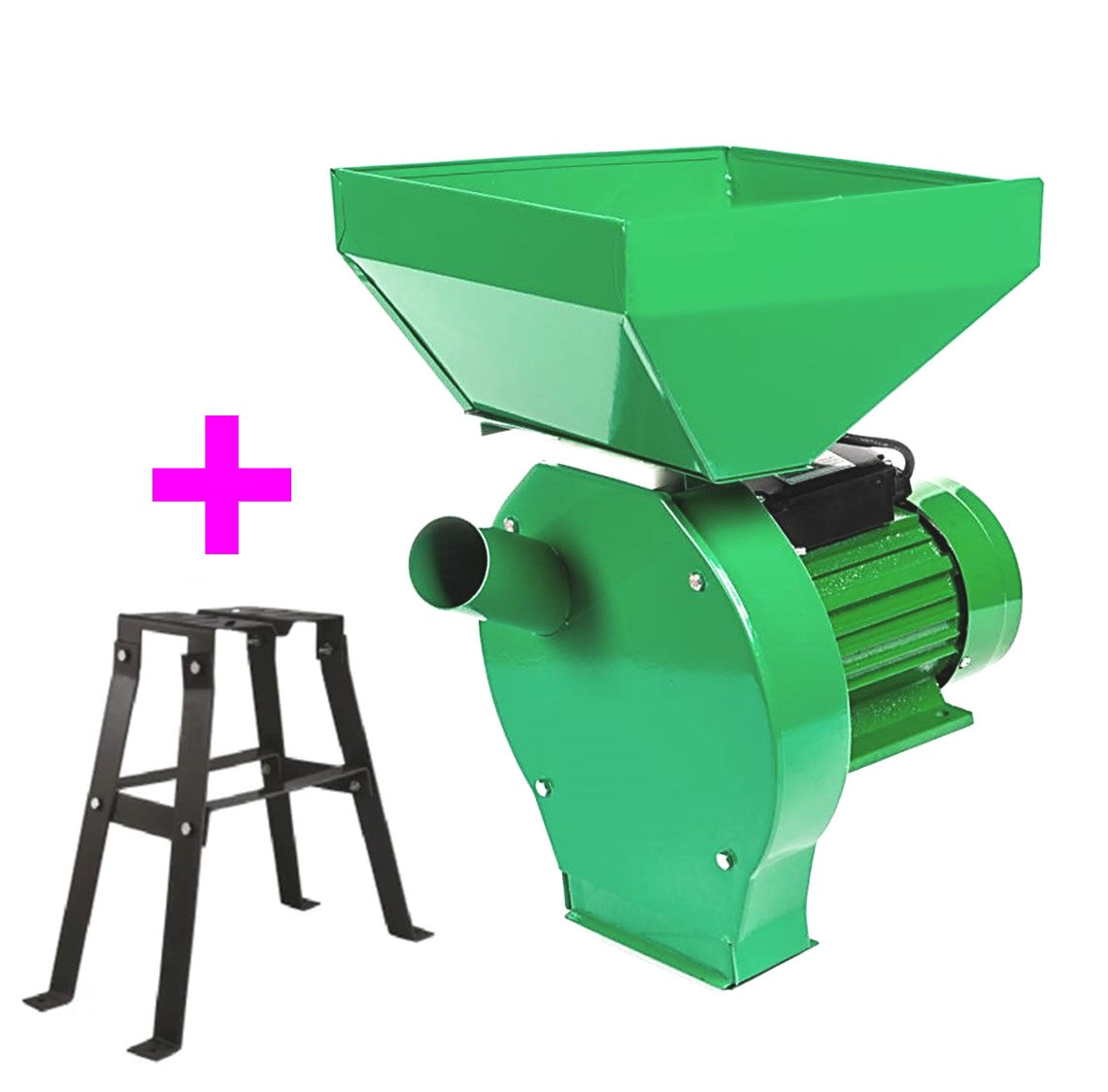 eMESERIASUL.RO Set Moara cereale si stiuleti (2 in 1) Fermax Seria D, VERDE, motor inclus, CUVA MARE, + suport metalic, POZA 4