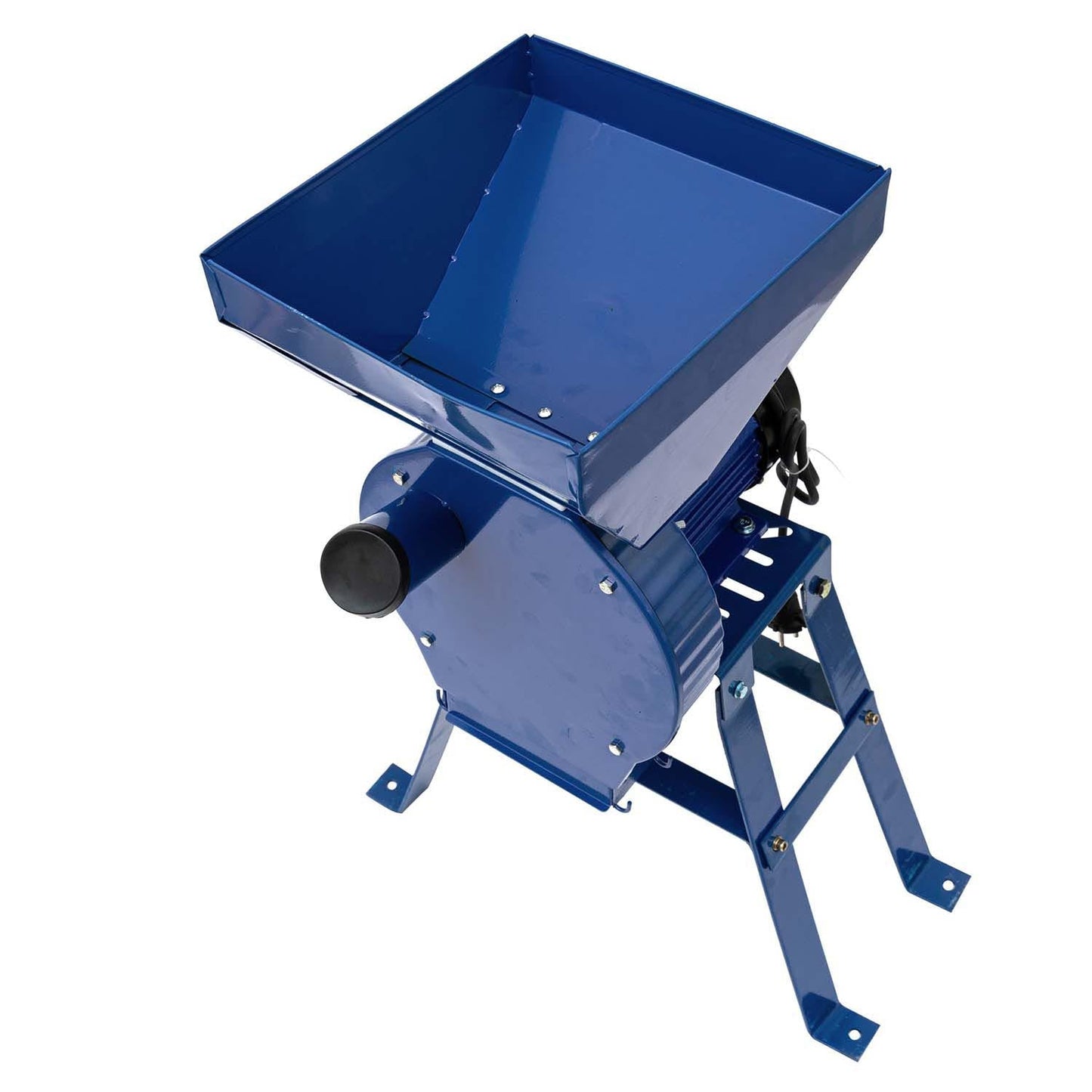 eMESERIASUL.RO Set Moara cereale, stiuleti, lucerna si fructe/legume (4 in 1), Alpin-PROFI, 3.9KW, Albastra, CUVA MARE, + Suport metal, POZA 2