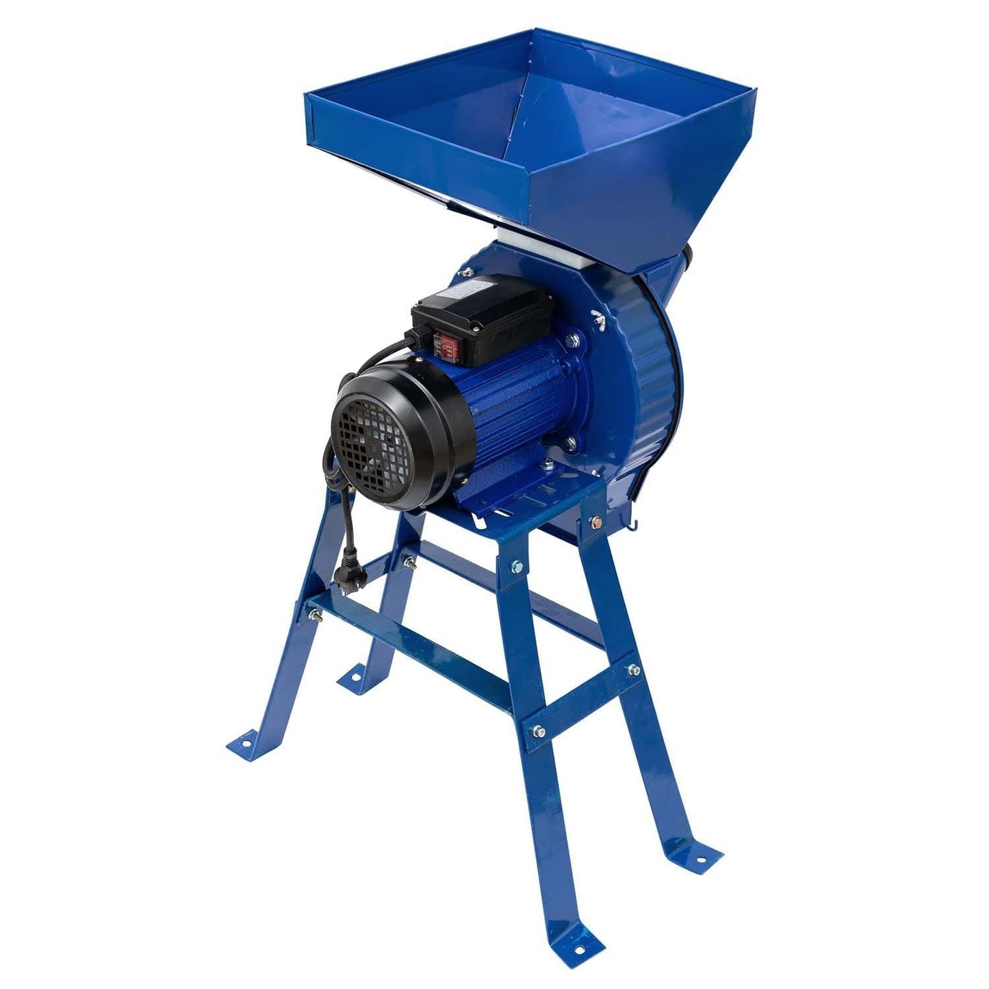 eMESERIASUL.RO Set Moara cereale, stiuleti, lucerna si fructe/legume (4 in 1), Alpin-PROFI, 3.9KW, Albastra, CUVA MARE, + Suport metal, POZA 3