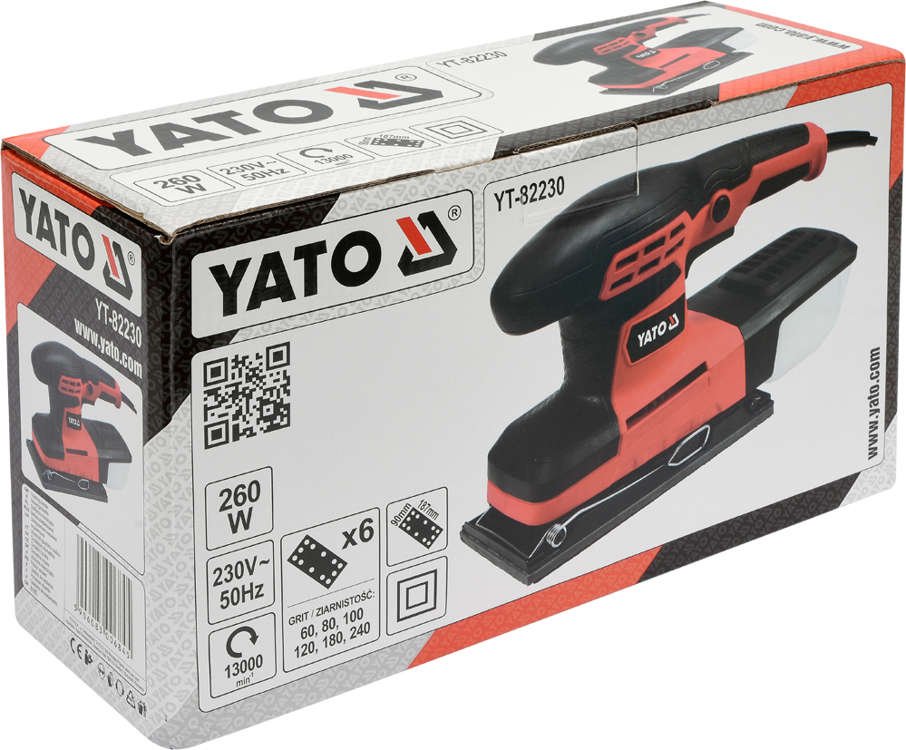 eMESERIASUL.RO Slefuitor cu vibratii Yato YT-82230, 187x90 mm, 260 W, 187x90 mm, POZA 4