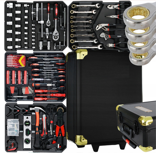 eMESERIASUL.RO Trusa scule BLACK-SQUARE PORTONERO B18601, 419 bucati, valiza de transport inclusa, POZA 2