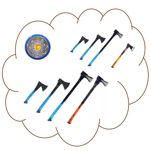 Topoare profesional din oțel forjat cu mâner ergonomic, ideale pentru tăiere și despicare lemn – disponibile pe eMESERIAȘUL.ro, magazinul specialiștilor.