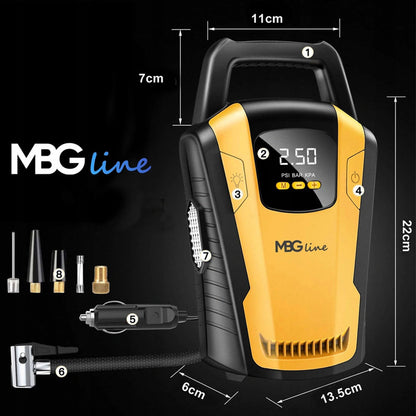eMESERIASUL.RO Compresor aer portabil auto-moto-velo-mingi, KRAFTMEN, 12V, Display, K1469 POZA 10