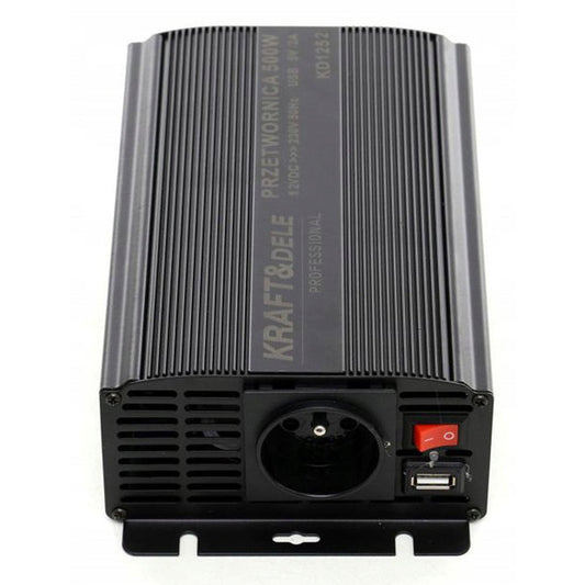 eMESERIASUL.RO Convertor pentru curent auto KRAFTMEN K1252, 12V, 220V, POZA 1